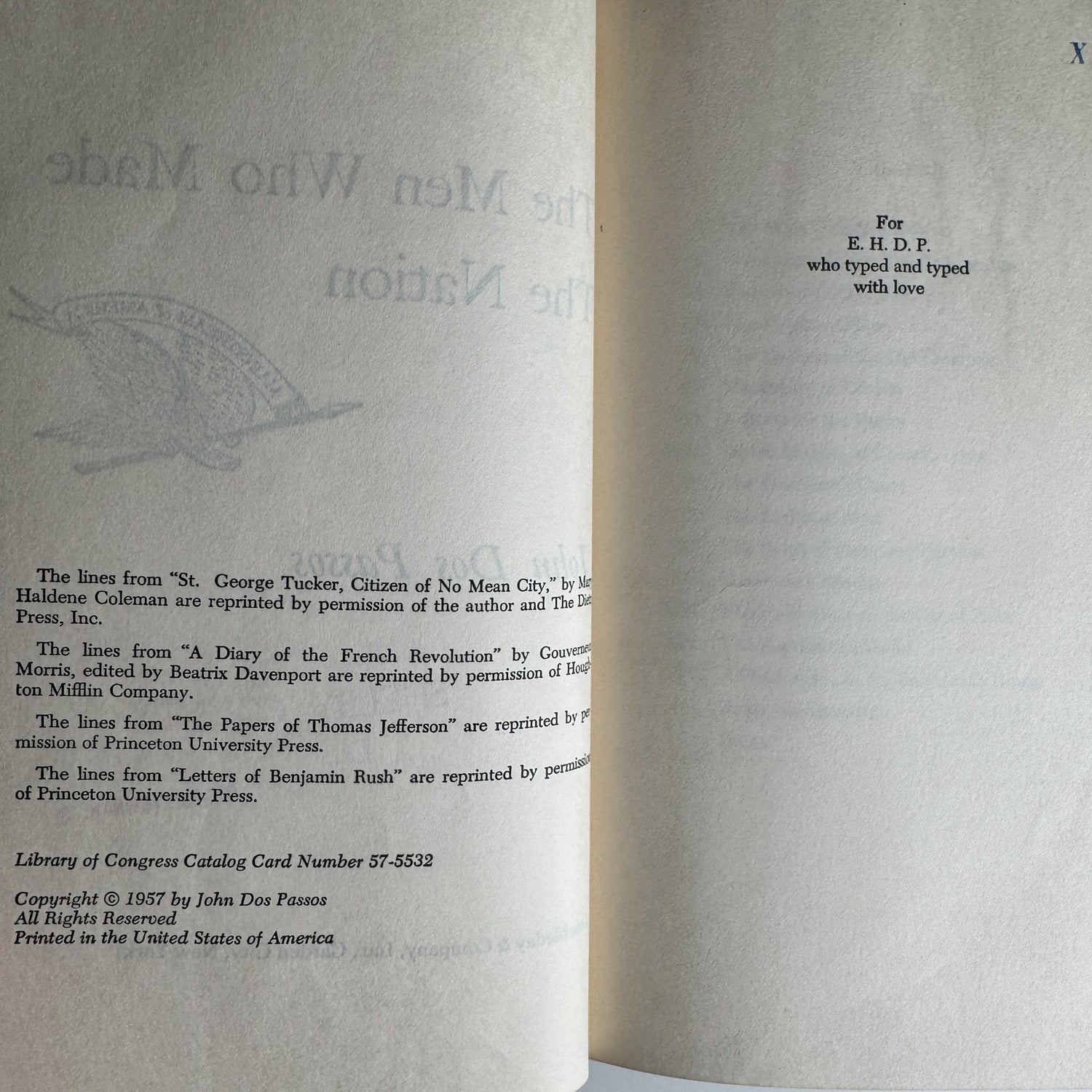 The Men Who Made the Nation, John Dos Passos, 1957 Hardcover - Pretty Old Books