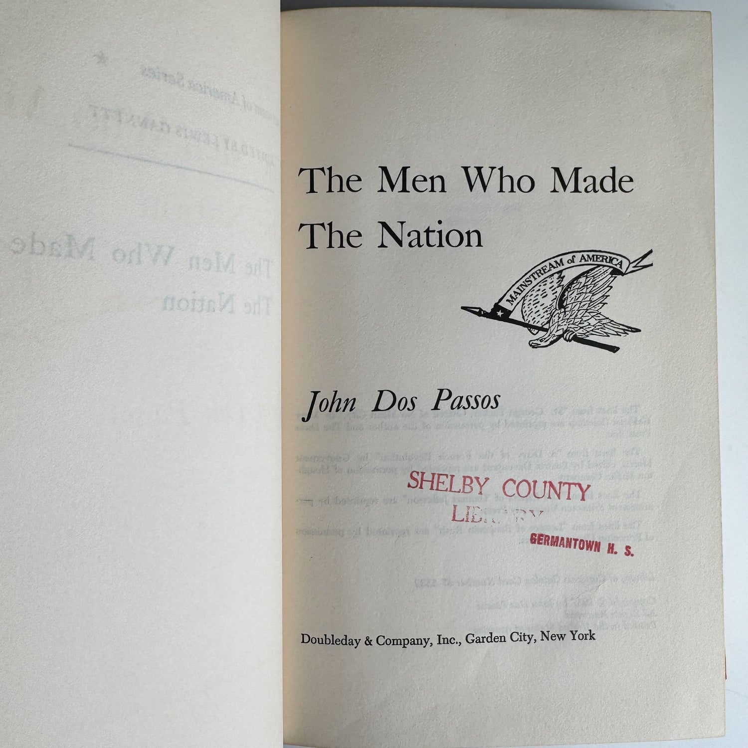 The Men Who Made the Nation, John Dos Passos, 1957 Hardcover - Pretty Old Books