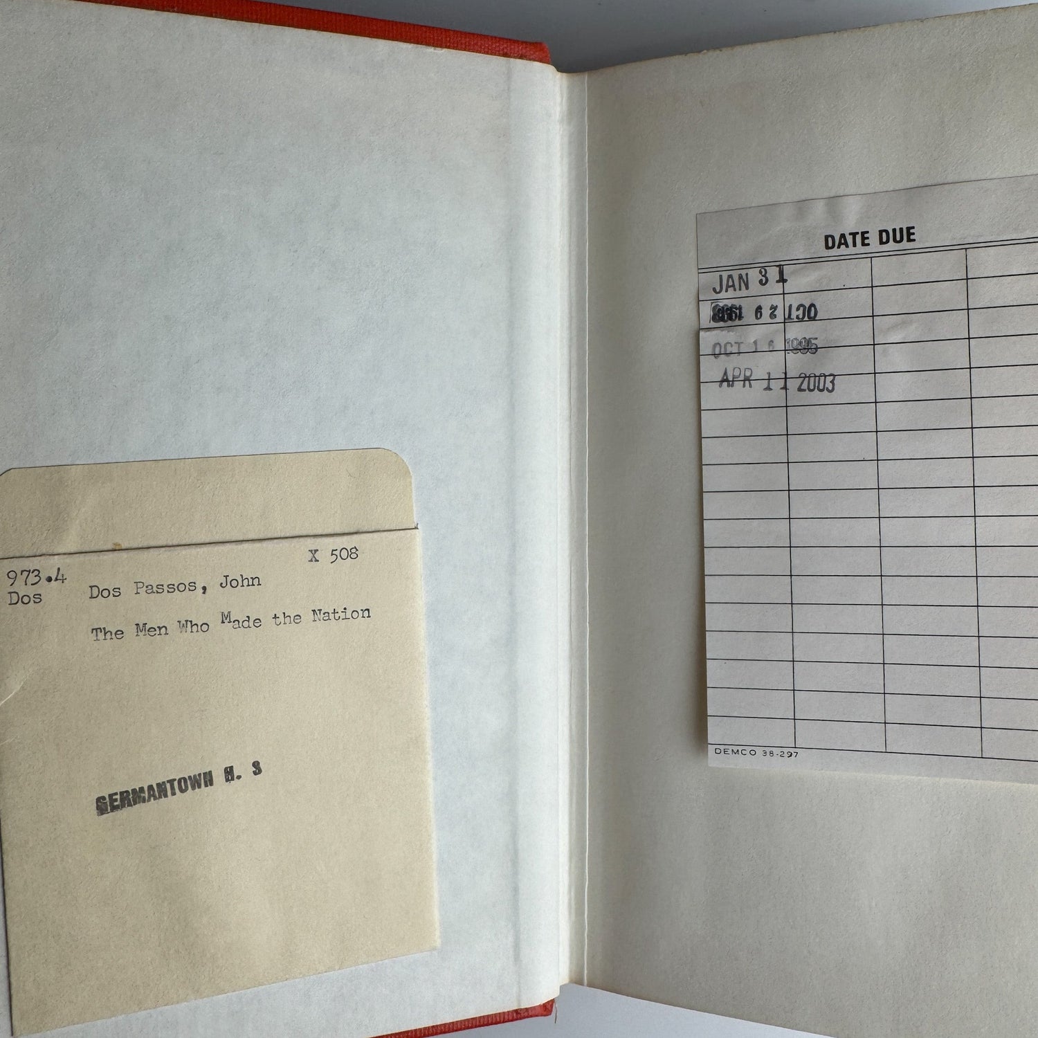 The Men Who Made the Nation, John Dos Passos, 1957 Hardcover - Pretty Old Books