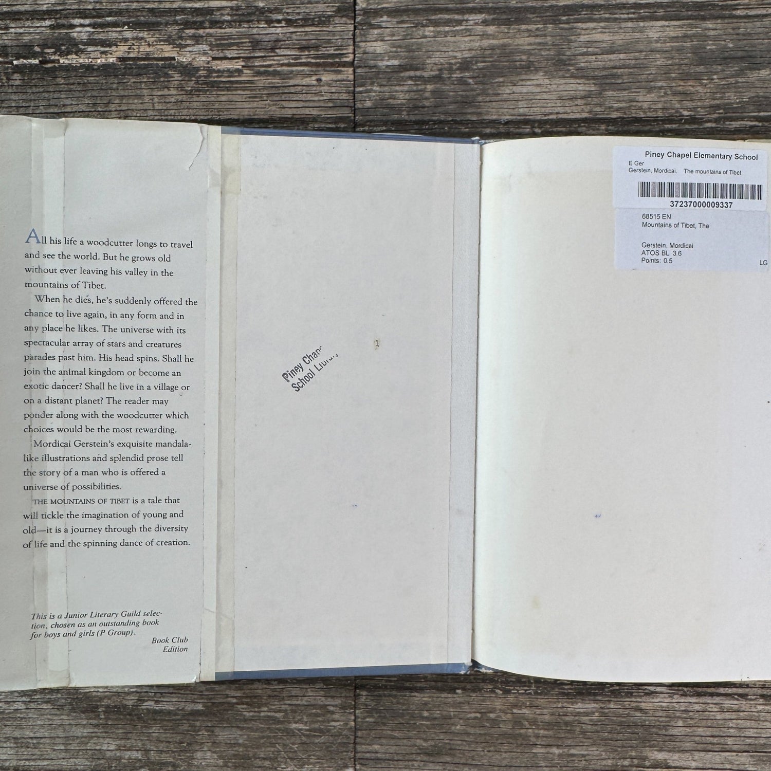 The Mountains of Tibet, Mordicai Gerstein, 1987 - Pretty Old Books
