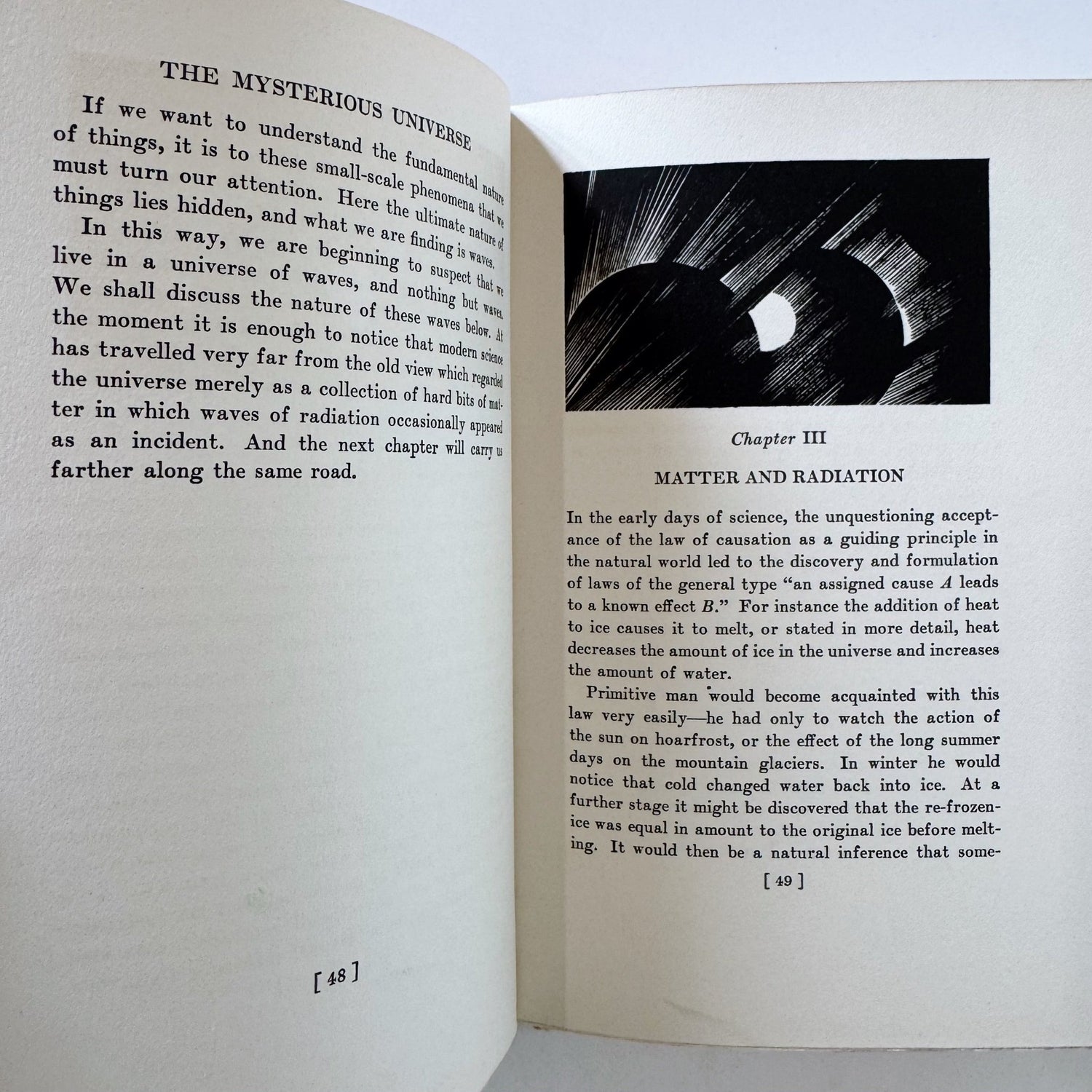The Mysterious Universe, Sir James Jeans, 1930 Hardcover Physics Book - Pretty Old Books
