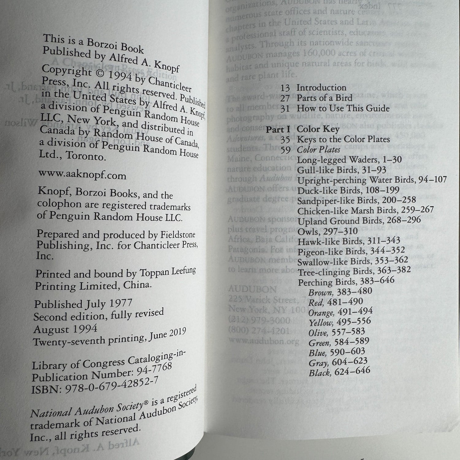 The National Audubon Society Field Guide to North American Birds, Eastern Region, 1994 - Pretty Old Books