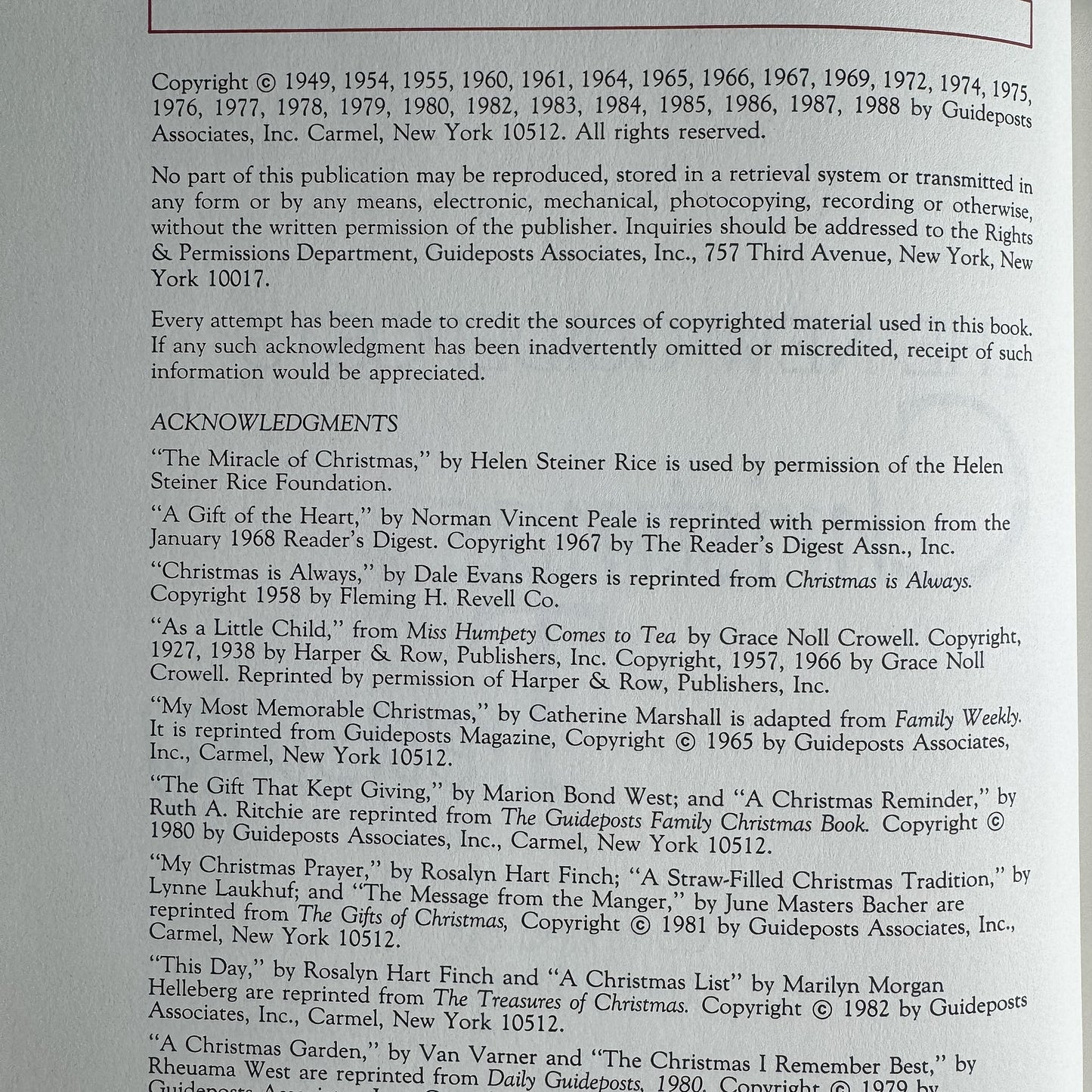 The New Guideposts Christmas Treasury, 1988 - Pretty Old Books