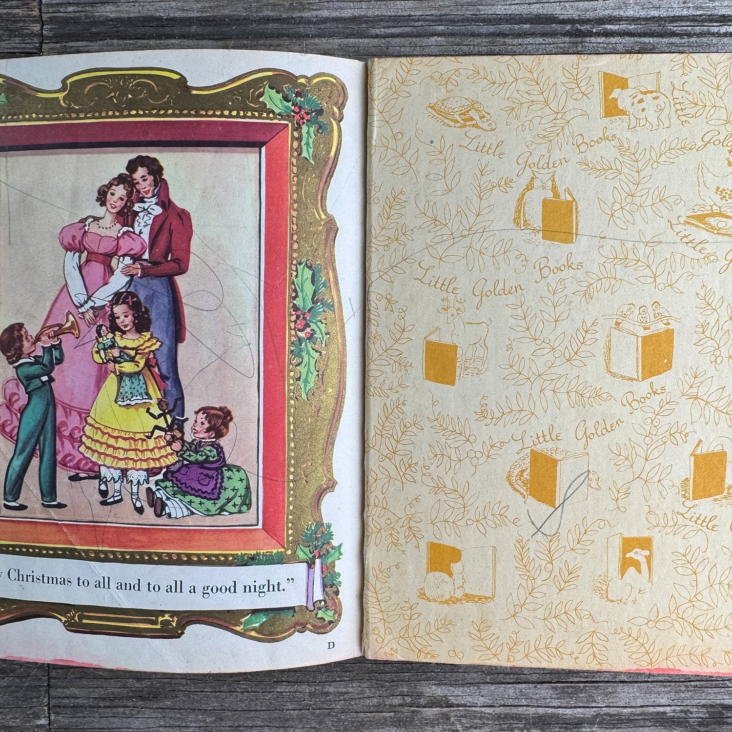 The Night Before Christmas, Little Golden Book, 1949 - Pretty Old Books