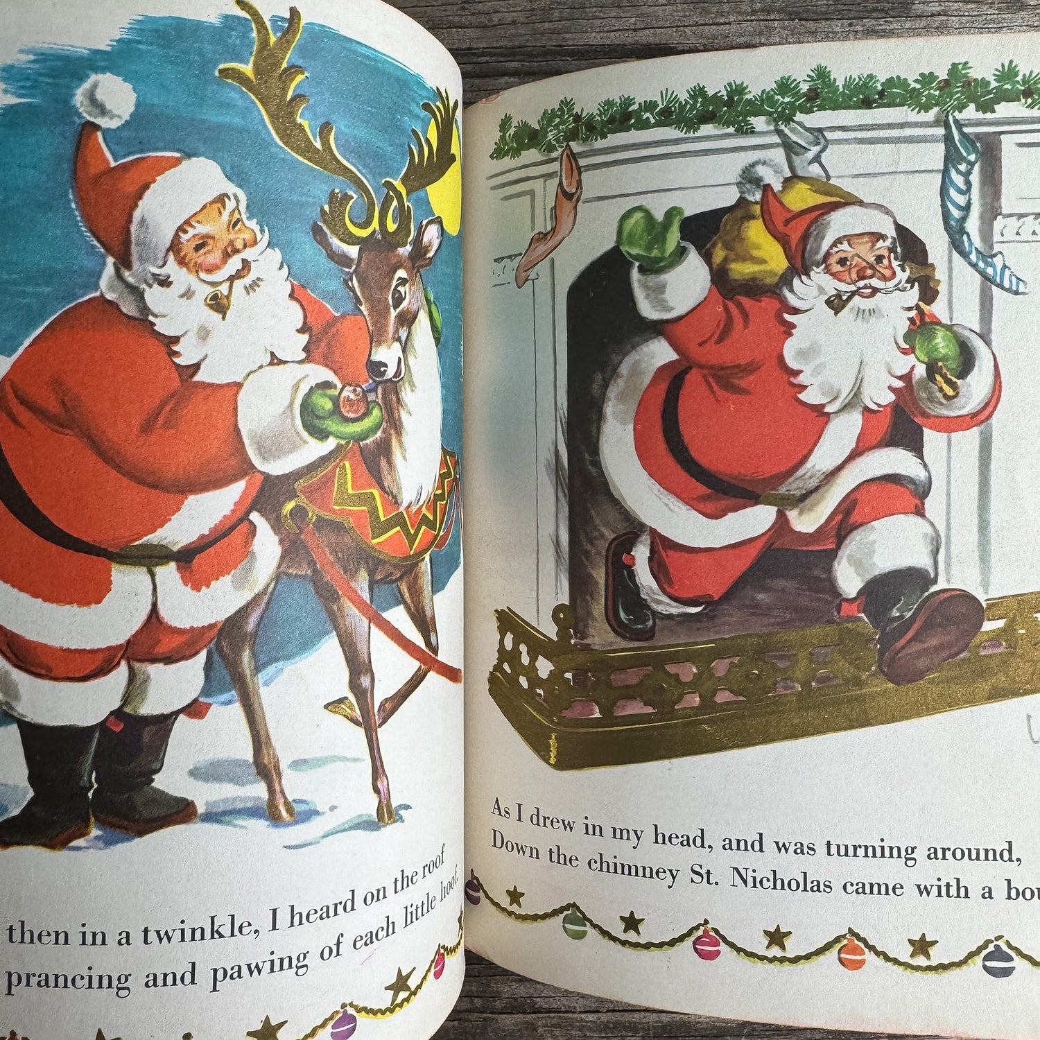 The Night Before Christmas, Little Golden Book, 1949 - Pretty Old Books