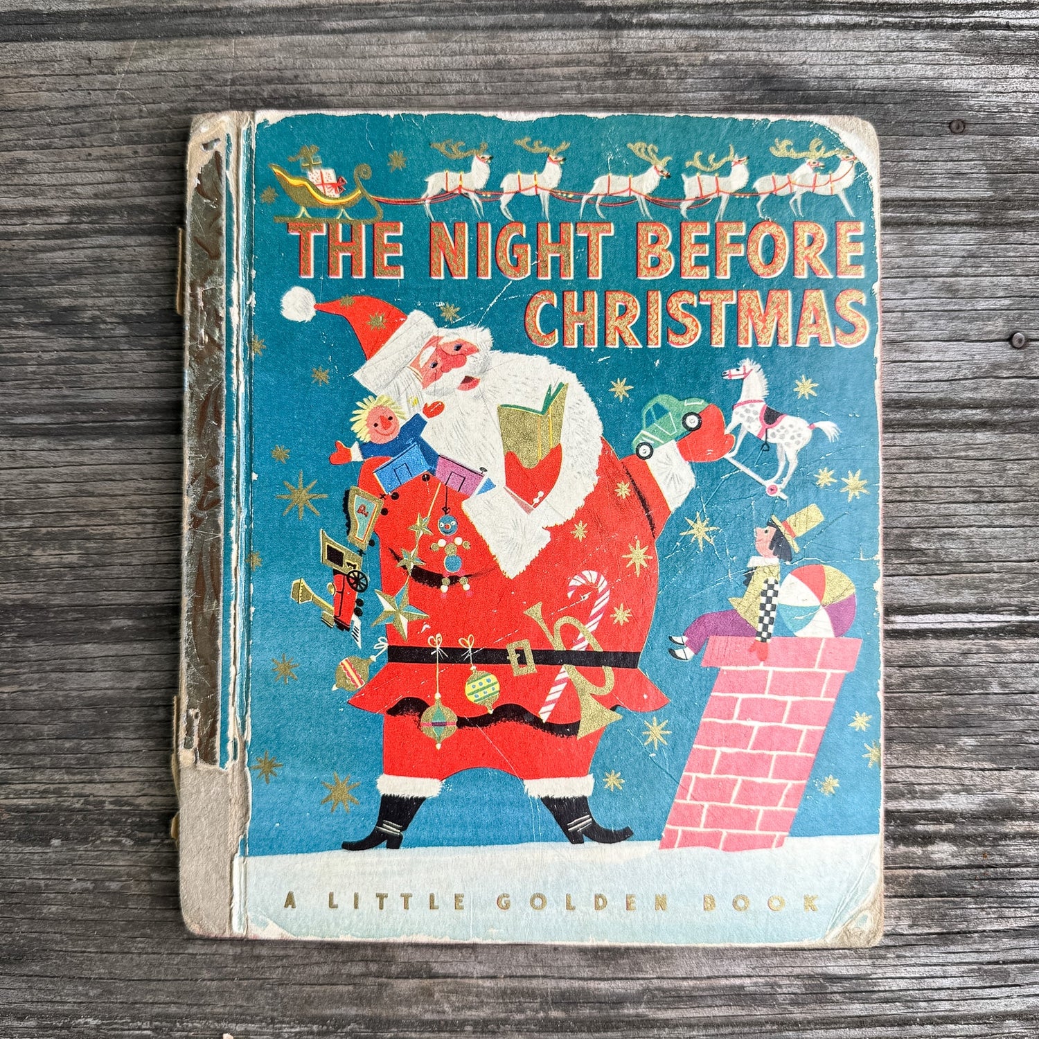The Night Before Christmas, Little Golden Book, 1949 - Pretty Old Books