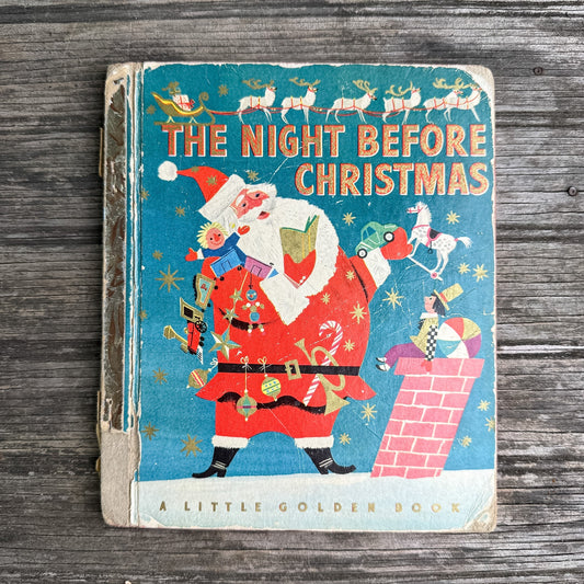 The Night Before Christmas, Little Golden Book, 1949 - Pretty Old Books