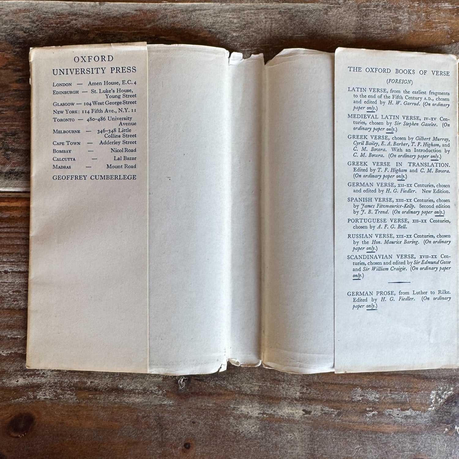 The Oxford Book of French Verse, 13th - 20th Century, 1946 - Pretty Old Books