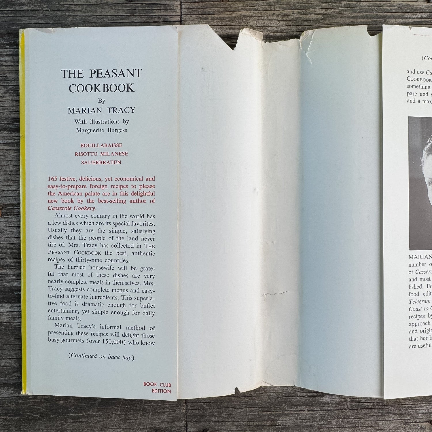 The Peasant Cookbook, Marian Tracy, 1955 - Pretty Old Books