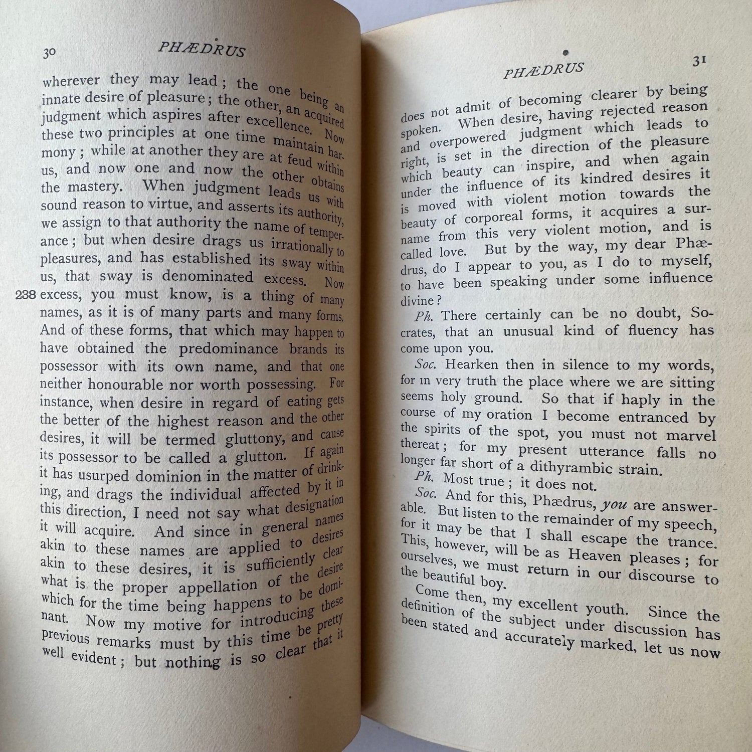 The Phaedrus, Lysis, and Protagoras of Plato, Golden Treasury Series, 1929 - Pretty Old Books