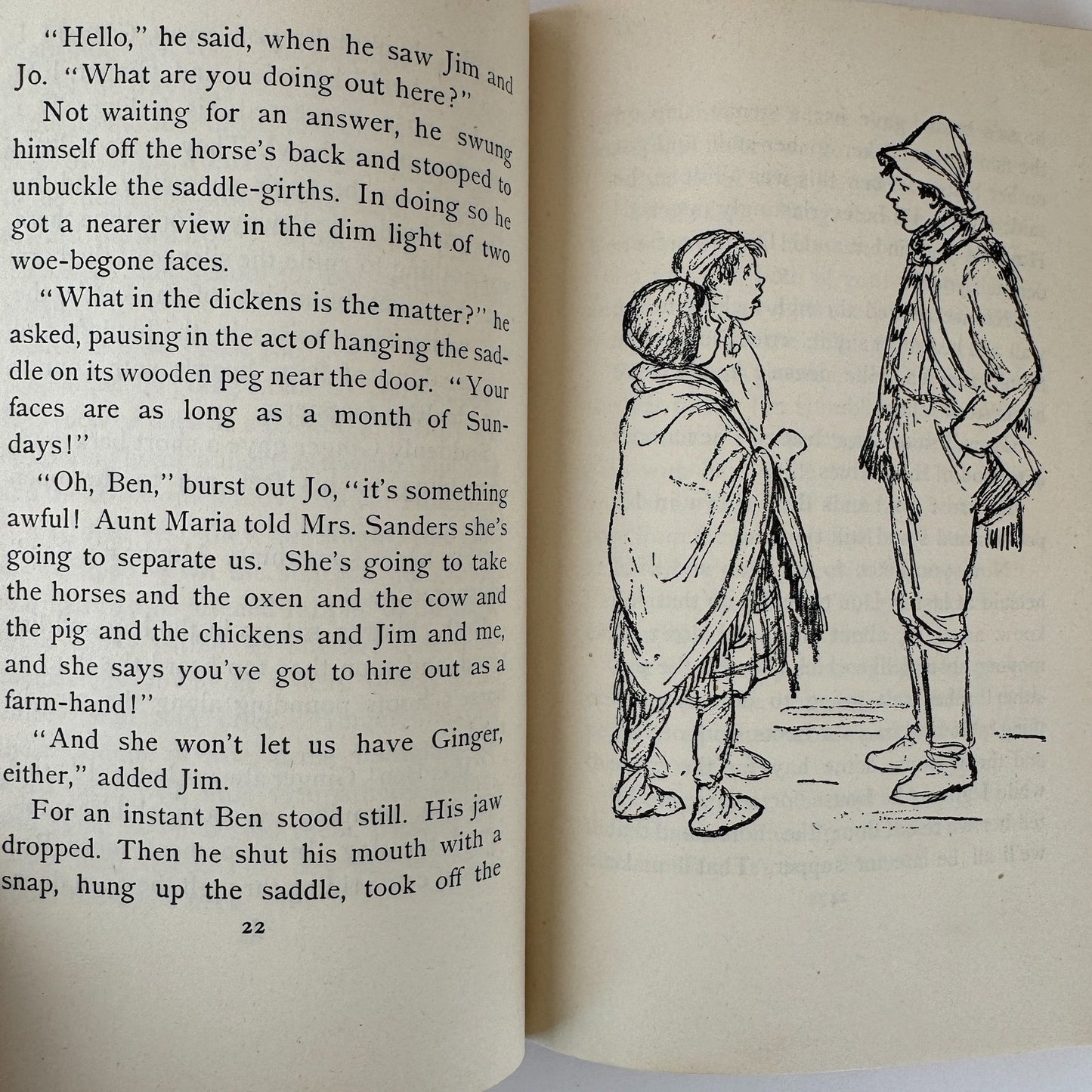 The Pioneer Twins, Lucy Fitch Perkins, 1927, Kids Historical Fiction - Pretty Old Books