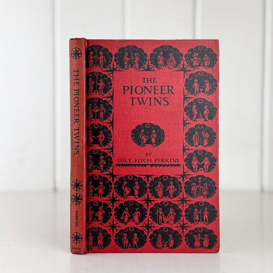The Pioneer Twins, Lucy Fitch Perkins, 1927, Kids Historical Fiction - Pretty Old Books