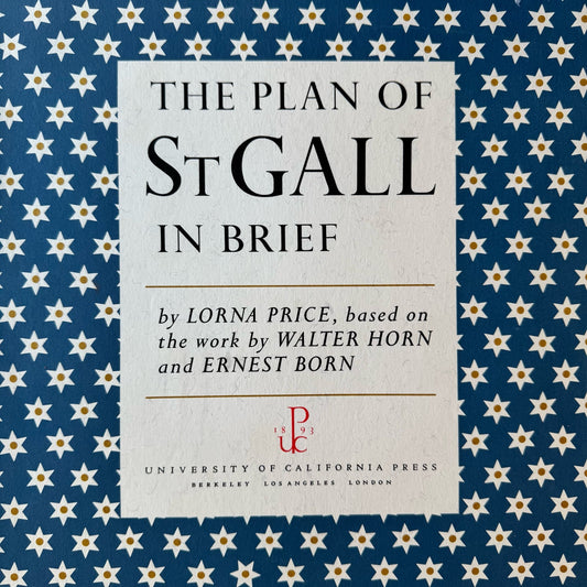 The Plan of St. Gall in Brief, Lorna Price, 1982 Oversized Book - Pretty Old Books