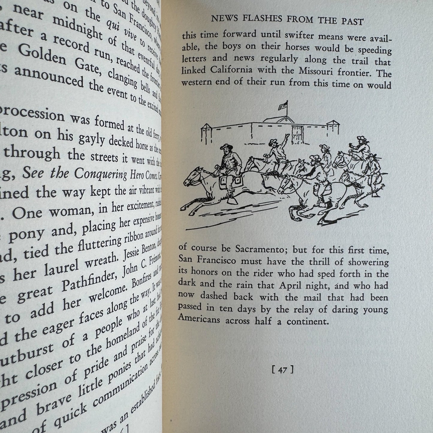 The Pony Express Goes Through: An American Saga Told by Its Heroes, 1940 - Pretty Old Books