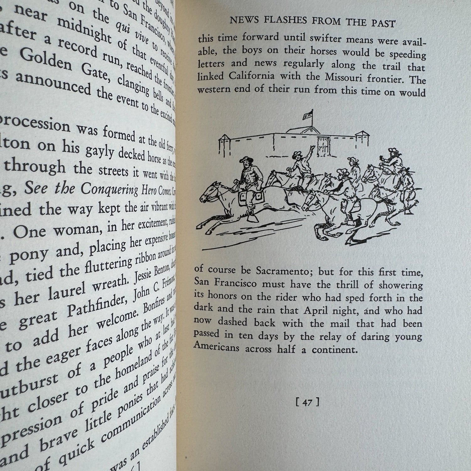 The Pony Express Goes Through: An American Saga Told by Its Heroes, 1940 - Pretty Old Books