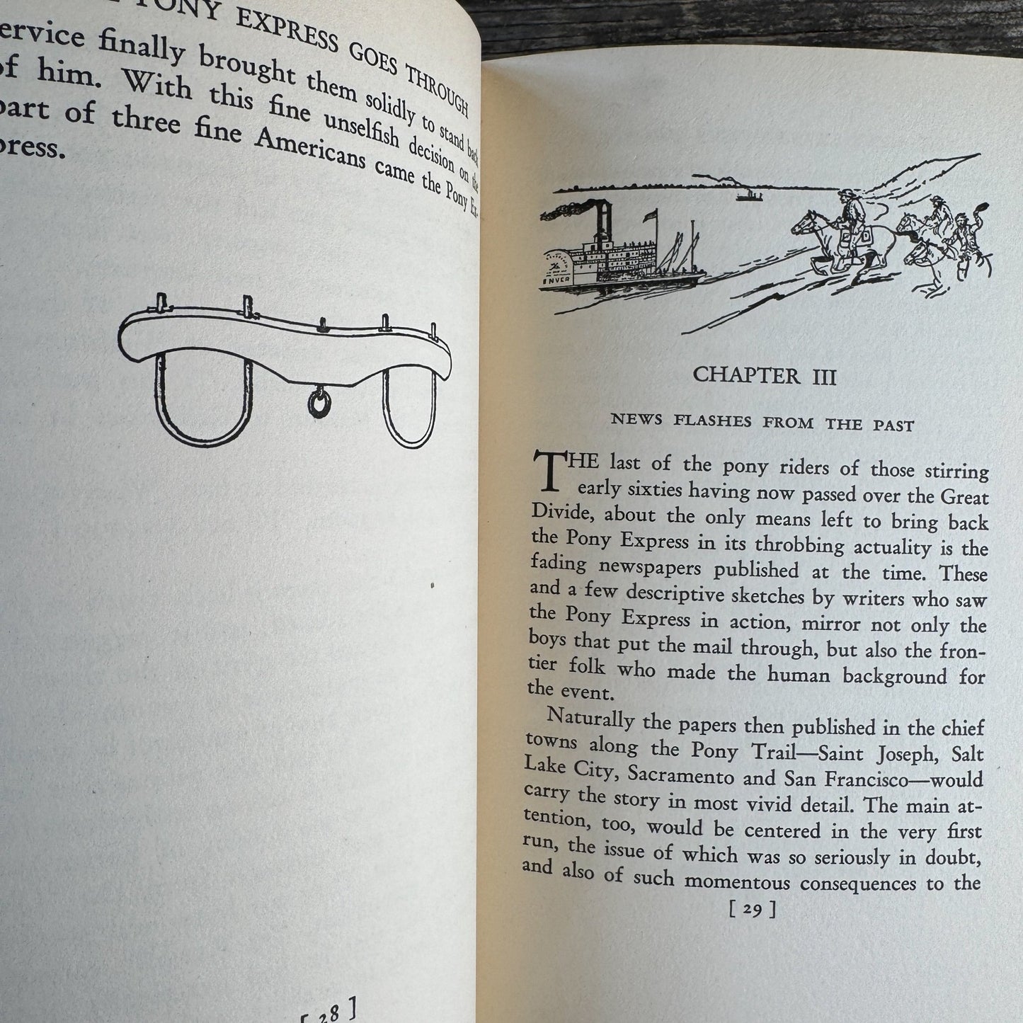 The Pony Express Goes Through: An American Saga Told by Its Heroes, 1940 - Pretty Old Books