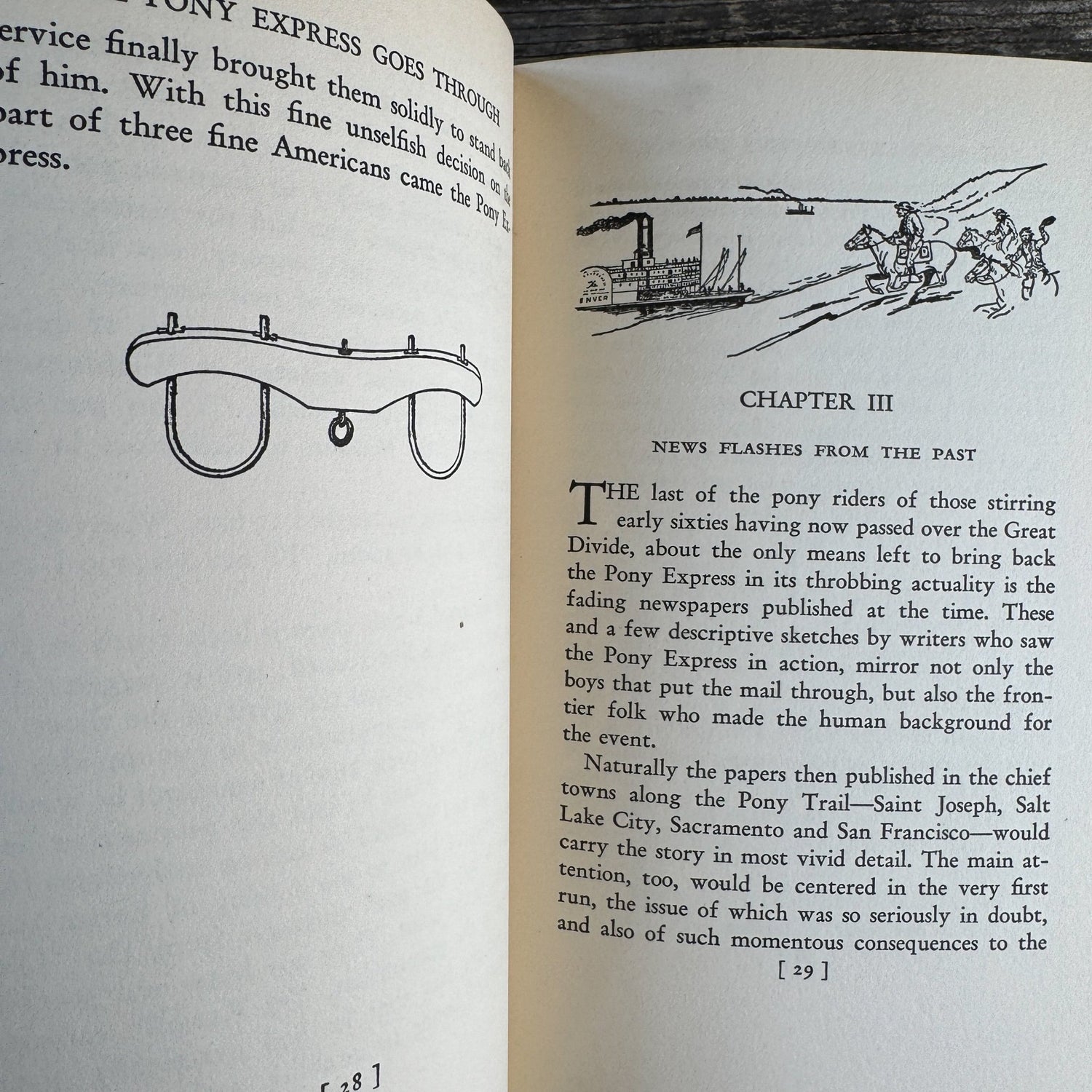 The Pony Express Goes Through: An American Saga Told by Its Heroes, 1940 - Pretty Old Books