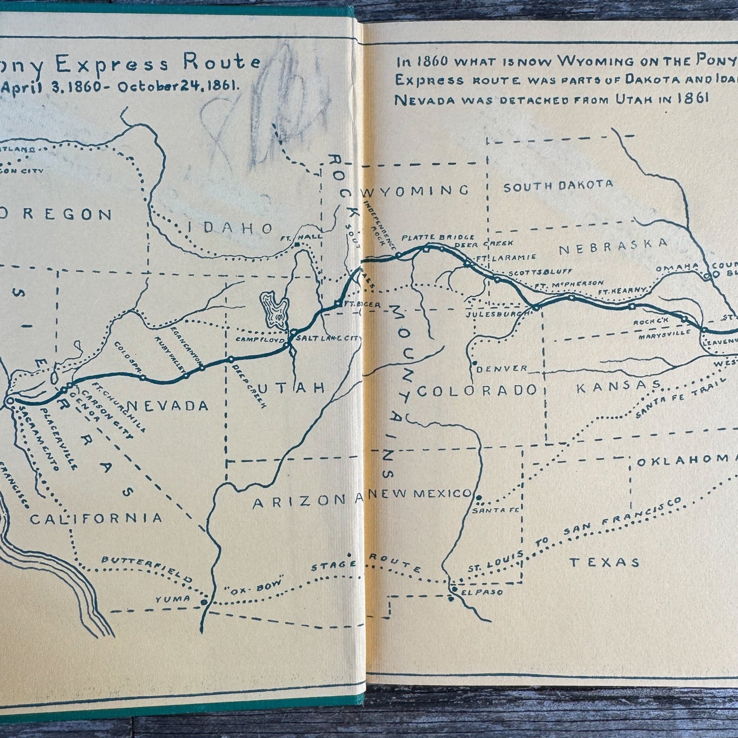 The Pony Express Goes Through: An American Saga Told by Its Heroes, 1940 - Pretty Old Books
