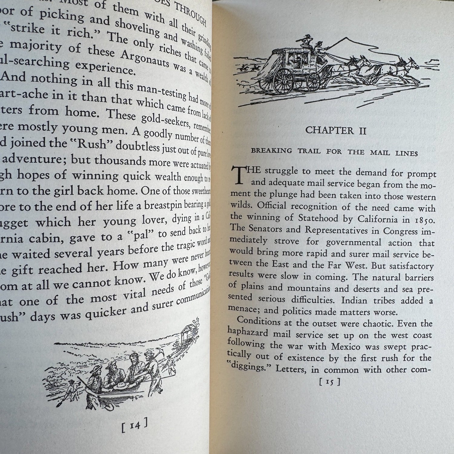 The Pony Express Goes Through: An American Saga Told by Its Heroes, 1940 - Pretty Old Books