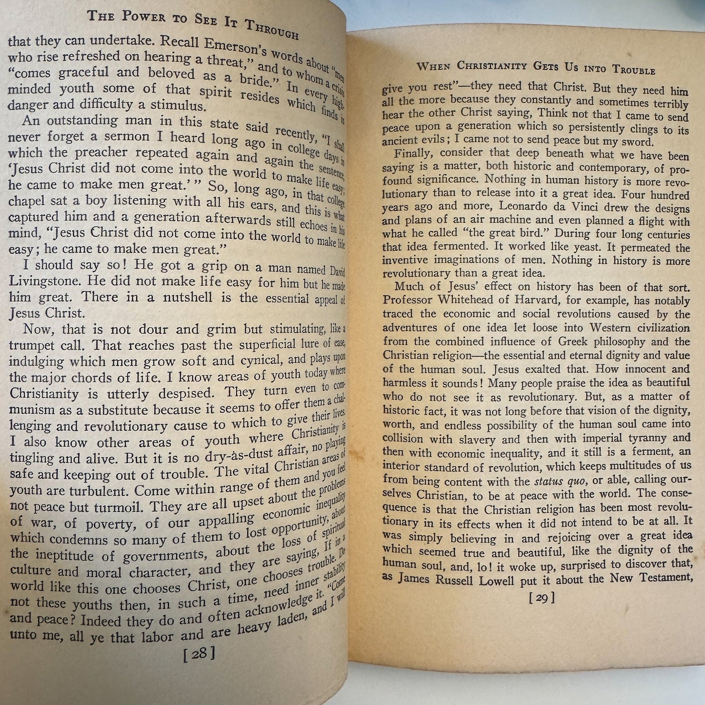 The Power to See It Through, Harry Emerson Fosdick, 1935, Hardcover - Pretty Old Books