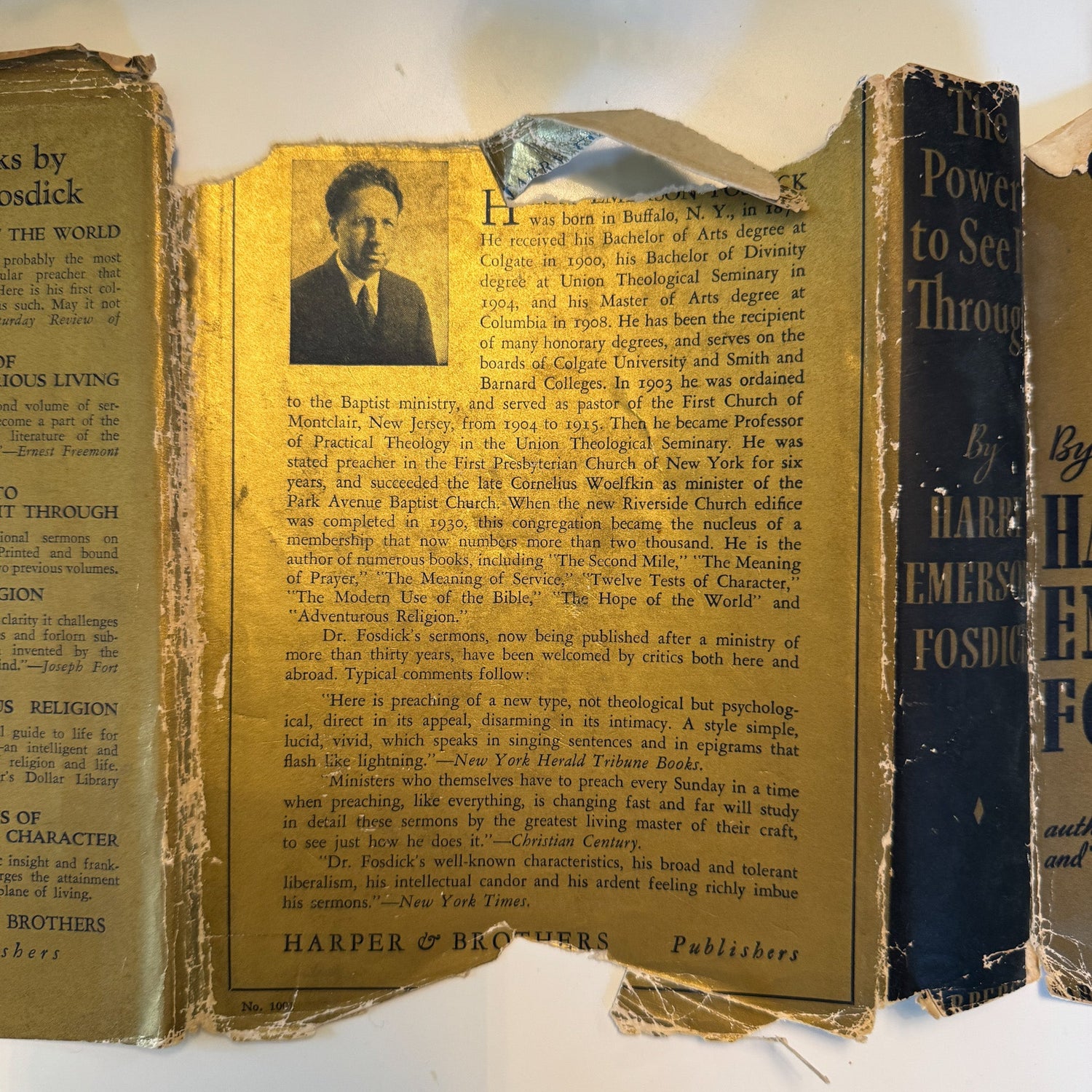 The Power to See It Through, Harry Emerson Fosdick, 1935, Hardcover - Pretty Old Books