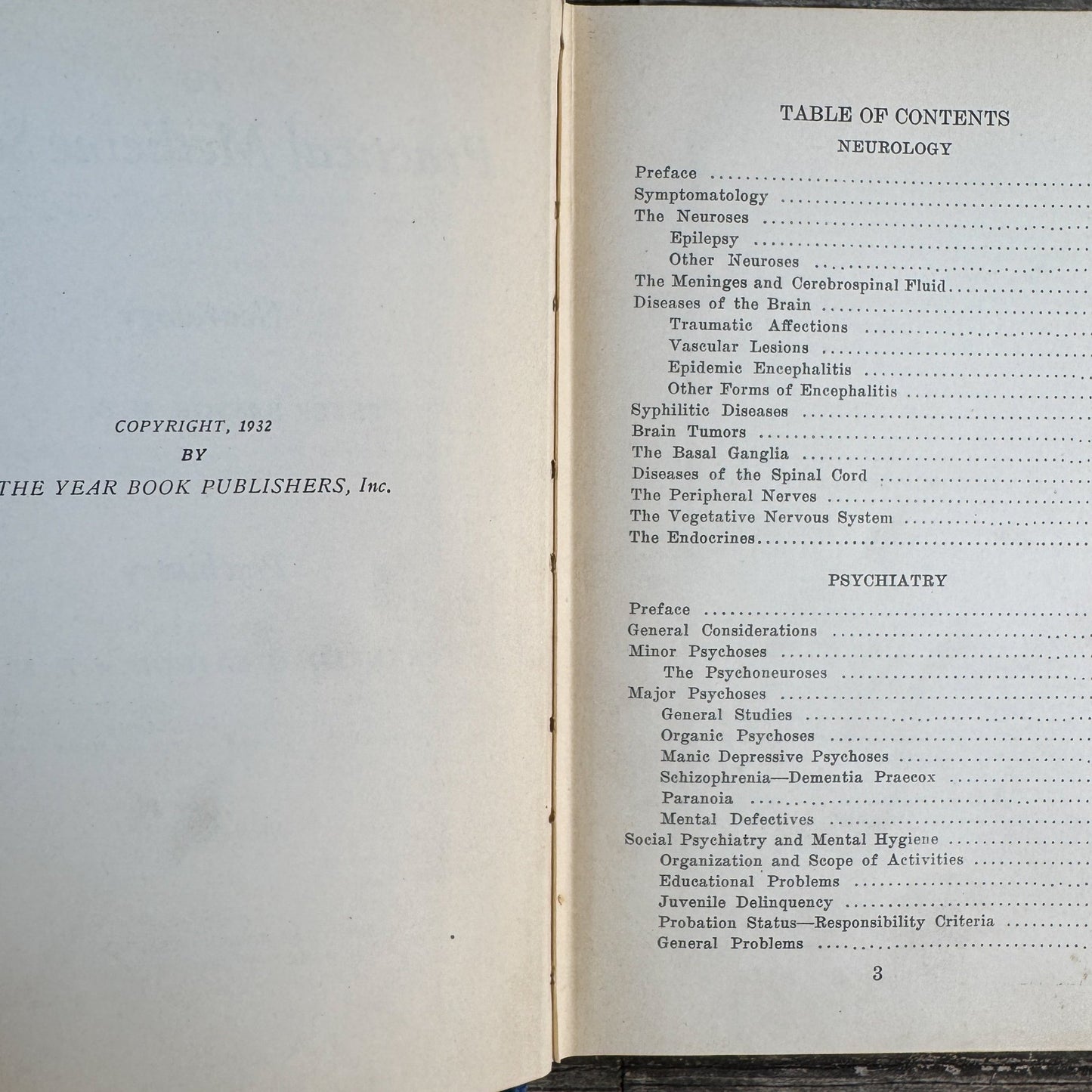 The Practical Medicine Series: Neurology and Psychology, 1931 - Pretty Old Books
