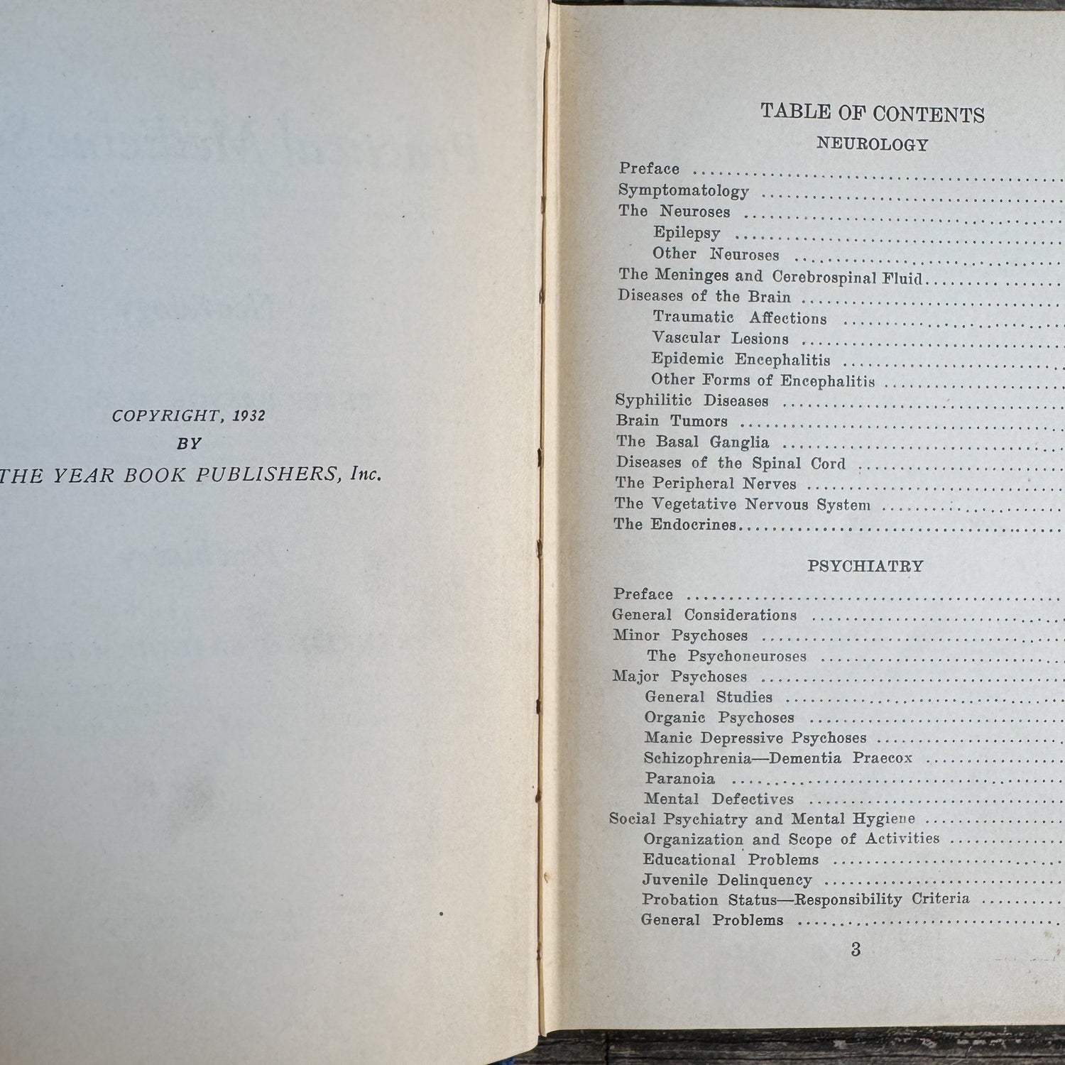 The Practical Medicine Series: Neurology and Psychology, 1931 - Pretty Old Books