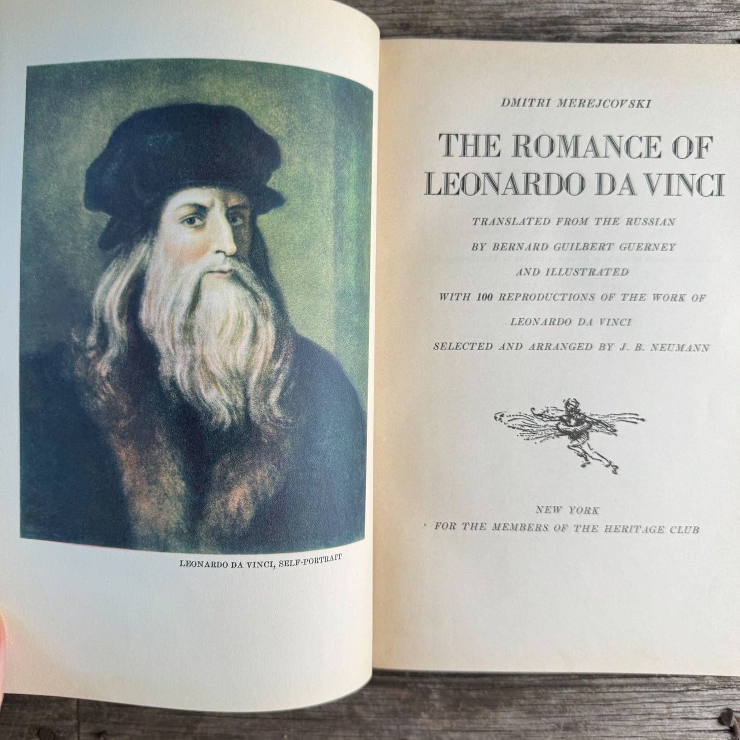 The Romance of Leonardo da Vinci, Dmitri Merejkowski, 1938, Heritage Club Edition - Pretty Old Books