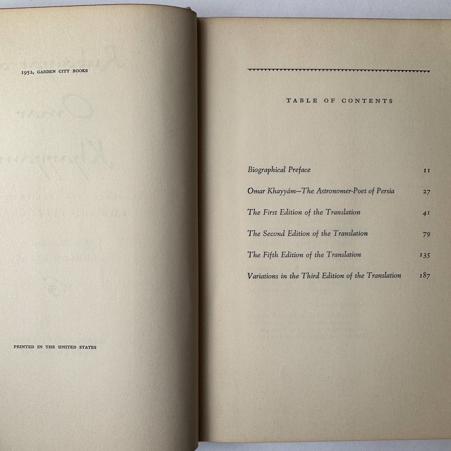 The Rubaiyat of Omar Khyyam, 1952 - Pretty Old Books