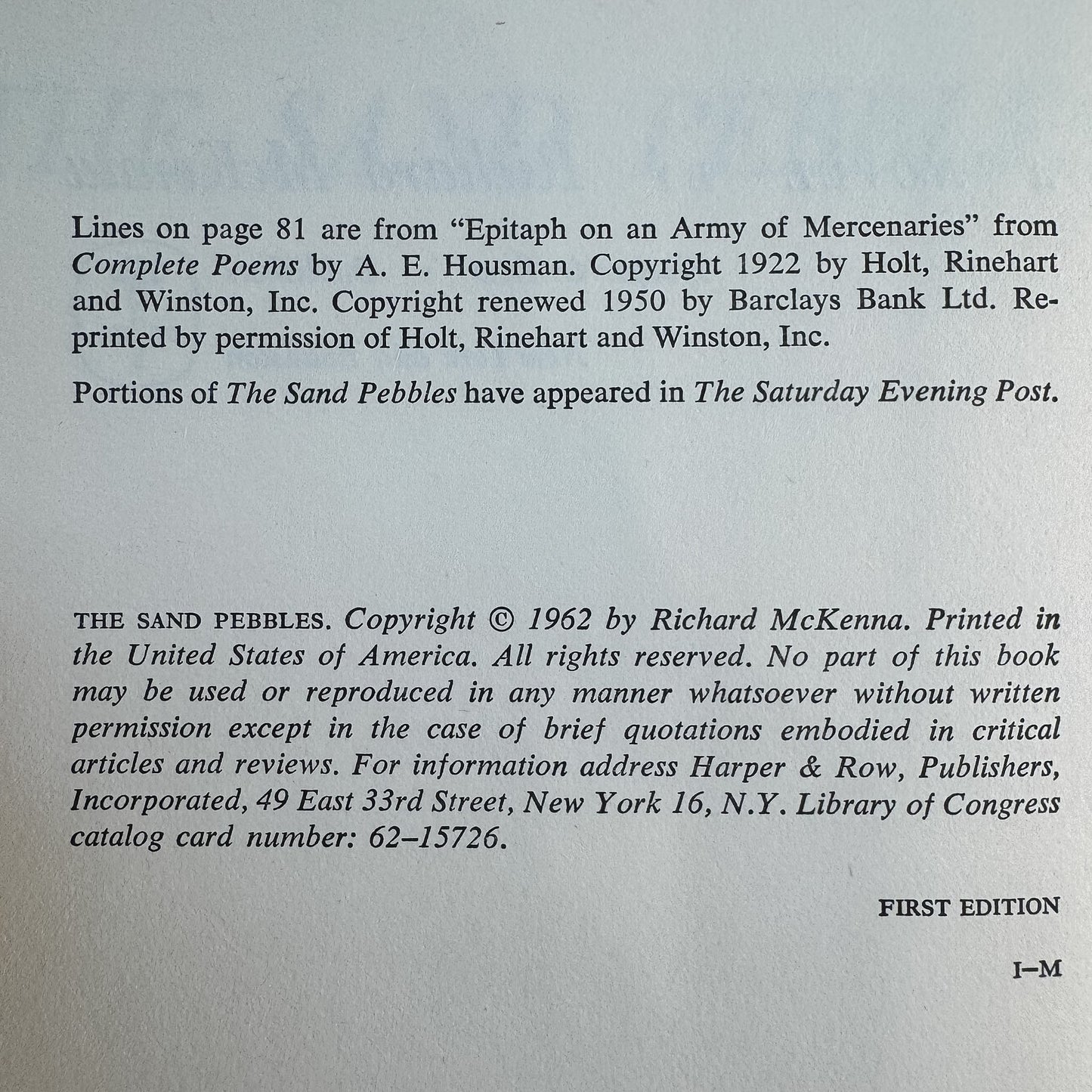 The Sand Pebbles, Richard McKenna, 1962 - Pretty Old Books