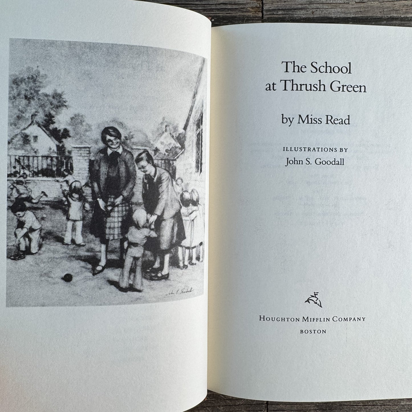 The School at Thrush Green, Miss Read, 1988, First American Edition - Pretty Old Books