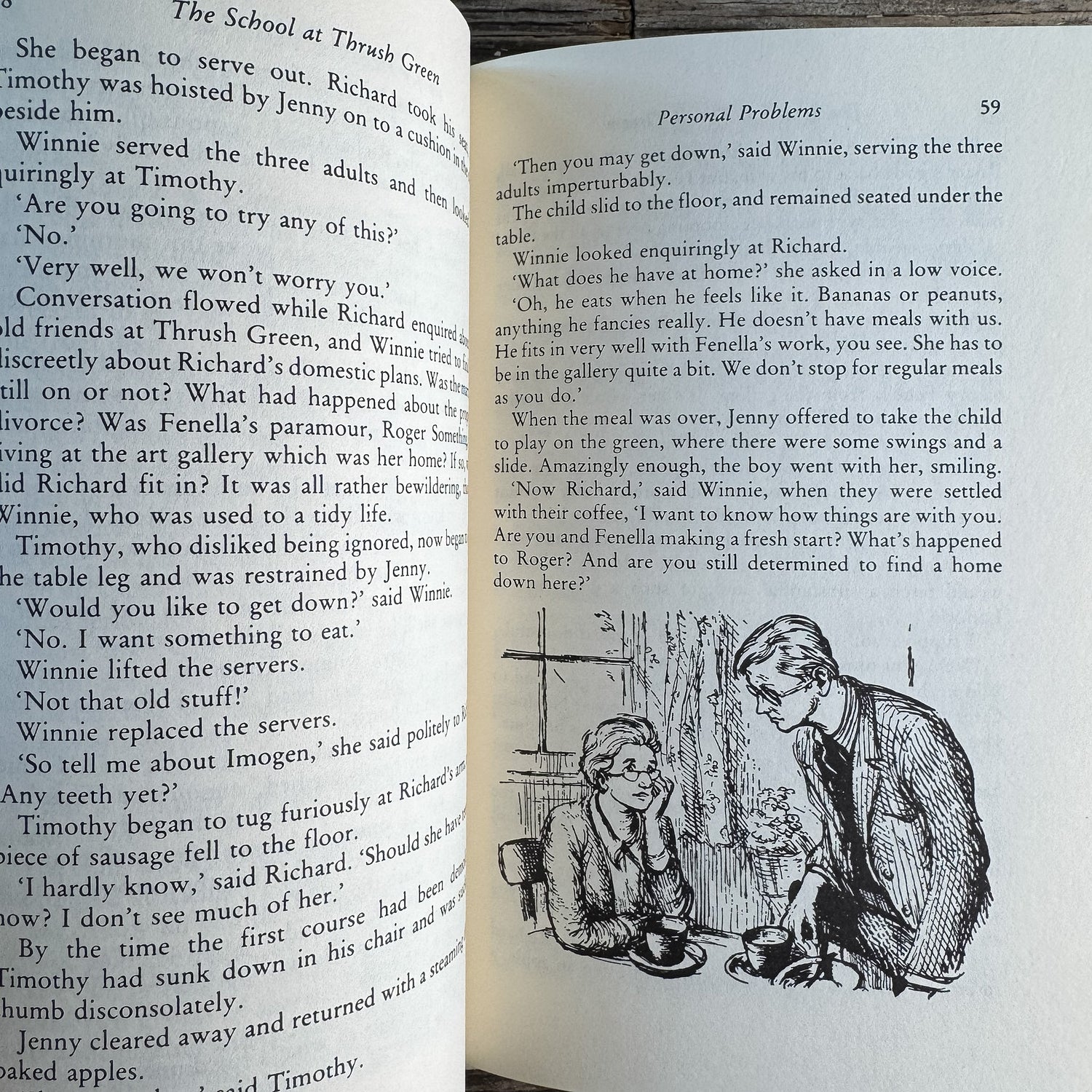 The School at Thrush Green, Miss Read, 1988, First American Edition - Pretty Old Books
