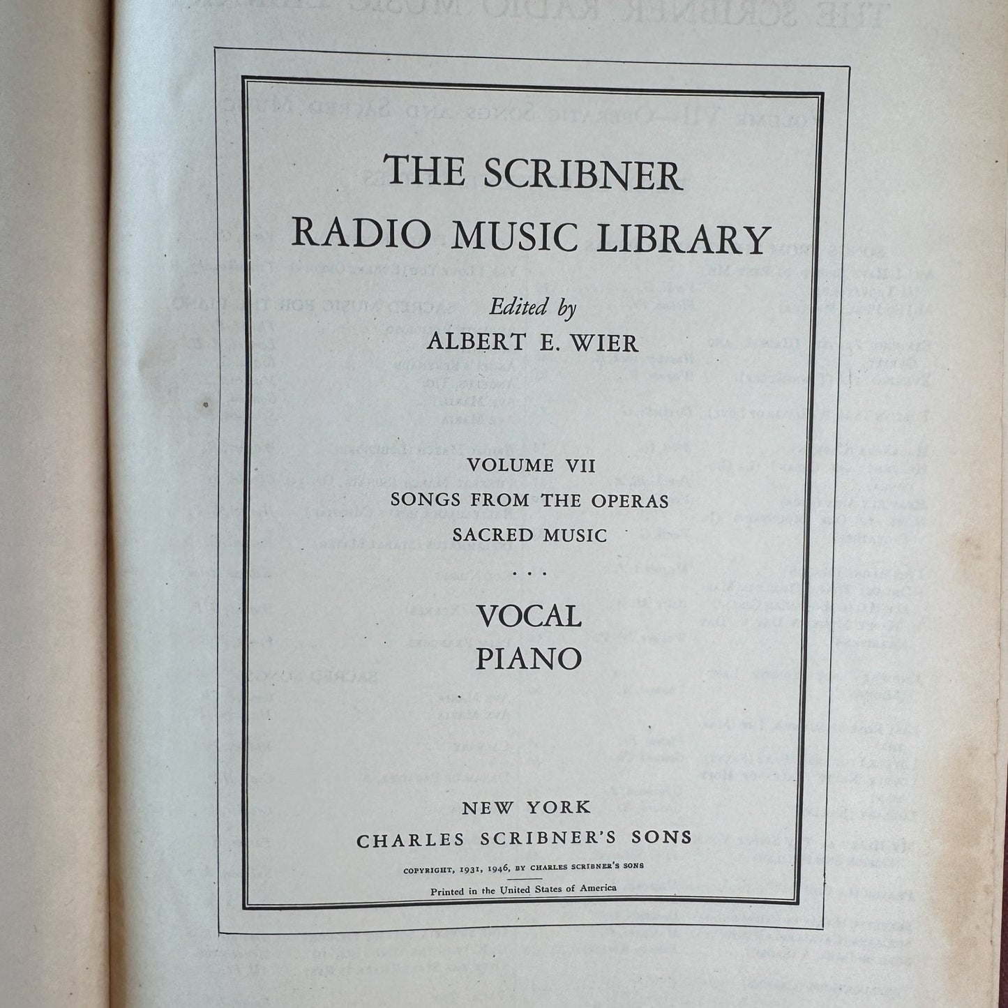 The Scribner Radio Music Library, Vols. 3, 6 & 7 - Pretty Old Books