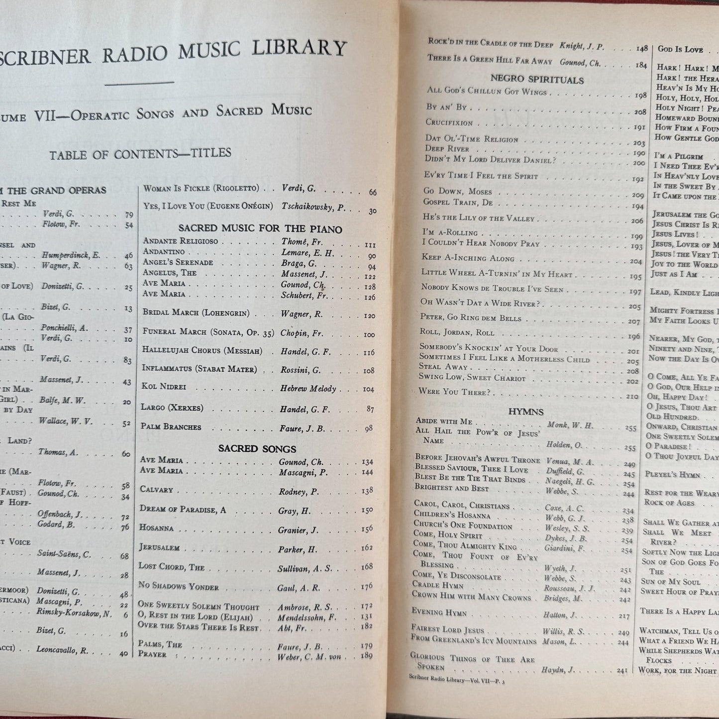 The Scribner Radio Music Library, Vols. 3, 6 & 7 - Pretty Old Books