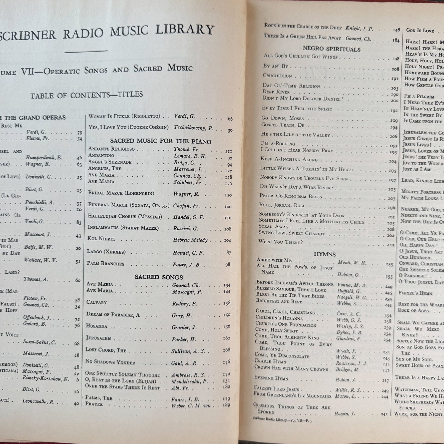 The Scribner Radio Music Library, Vols. 3, 6 & 7 - Pretty Old Books