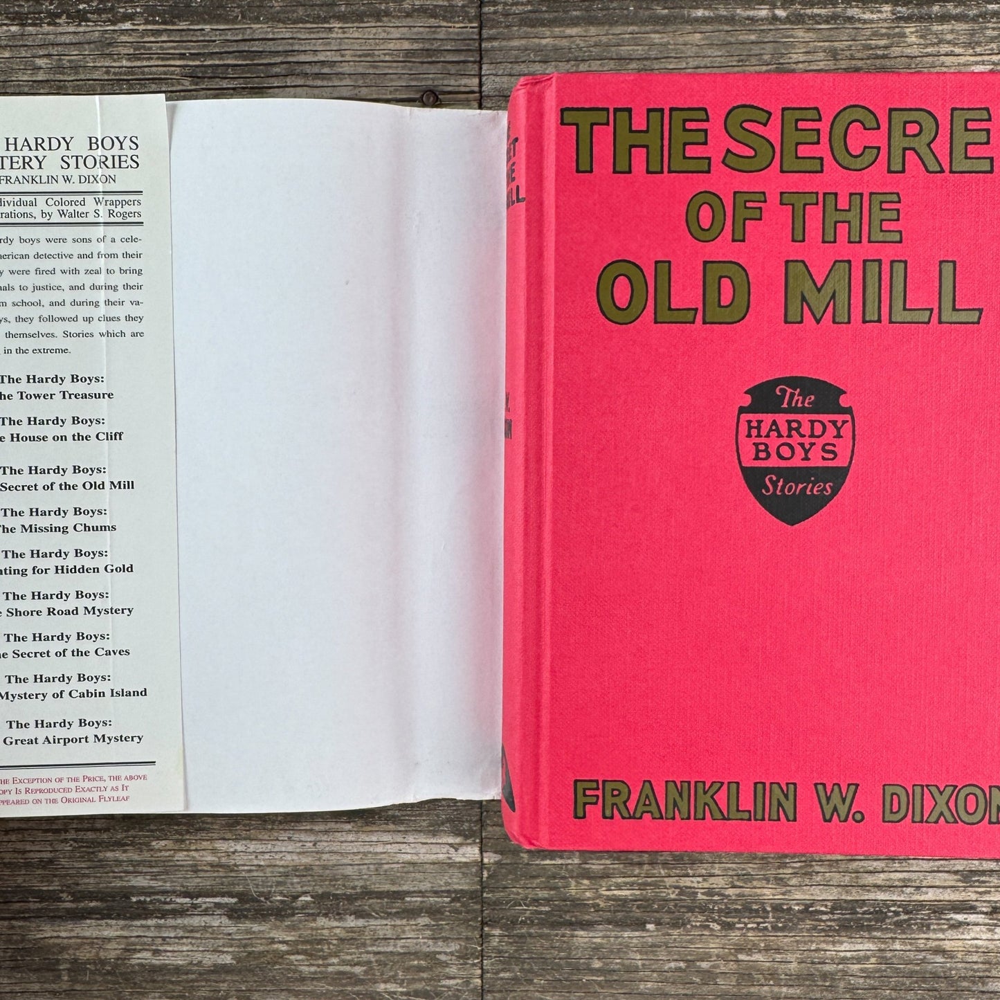 The Secret of the Old Mill, Franklin W. Dixon, 1991 Applewood Facsimile - Pretty Old Books