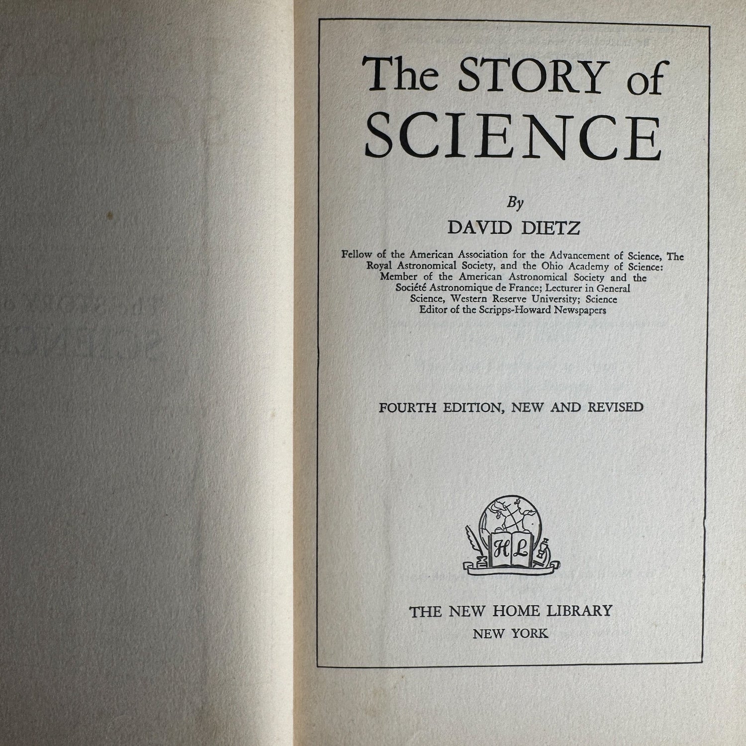 The Story Of Science, David Dietz, 1942 - Pretty Old Books