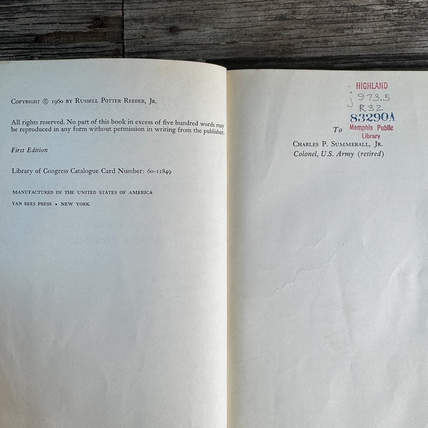 The Story of the War of 1812, Colonel Red Reeder, 1960, First Edition - Pretty Old Books