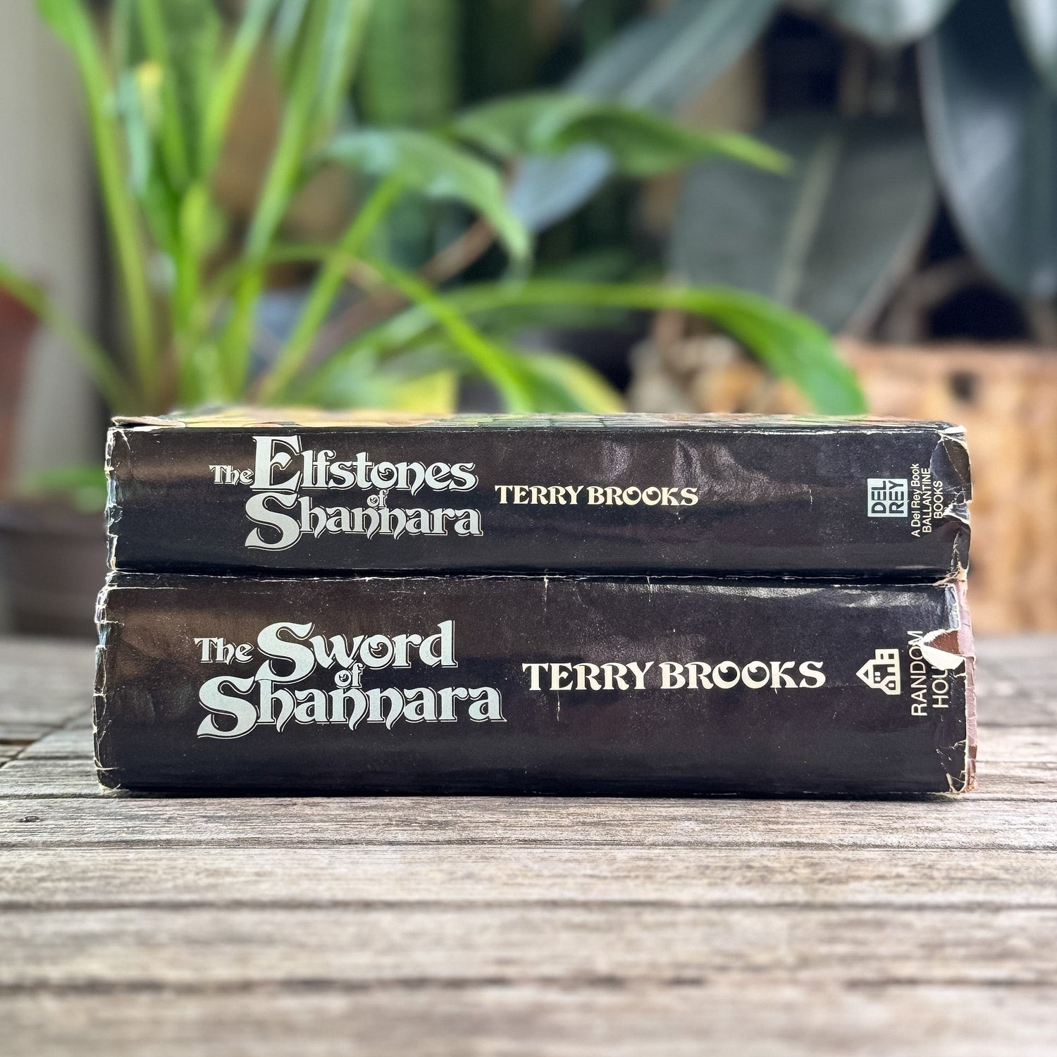 The Sword of Shannara and The Elfstones of Shannara, Terry Brooks, 1977 and 1982, Two-Volume Book Club Set - Pretty Old Books