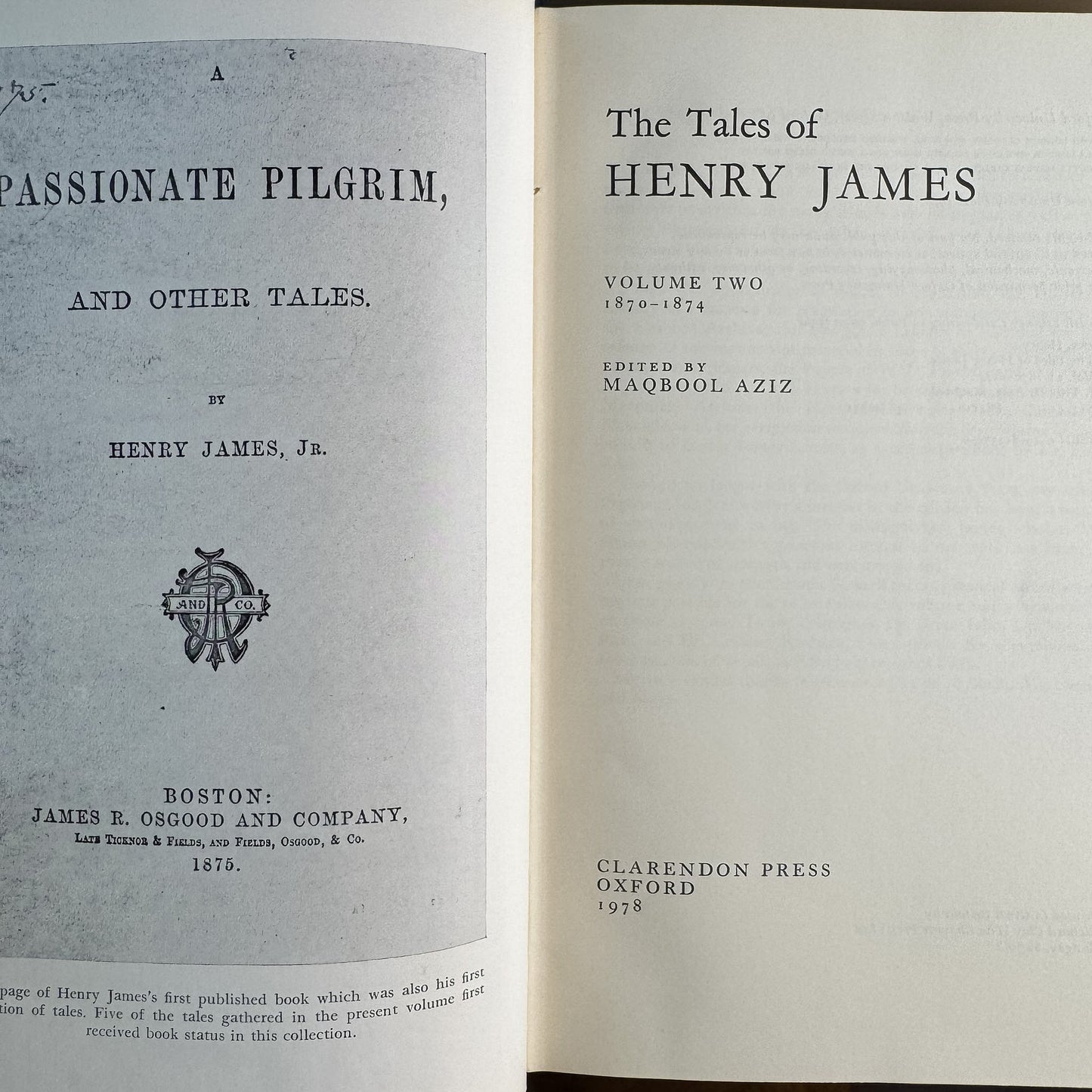 The Tales of Henry James, Volumes 1–2, Henry James, 1973 - Pretty Old Books