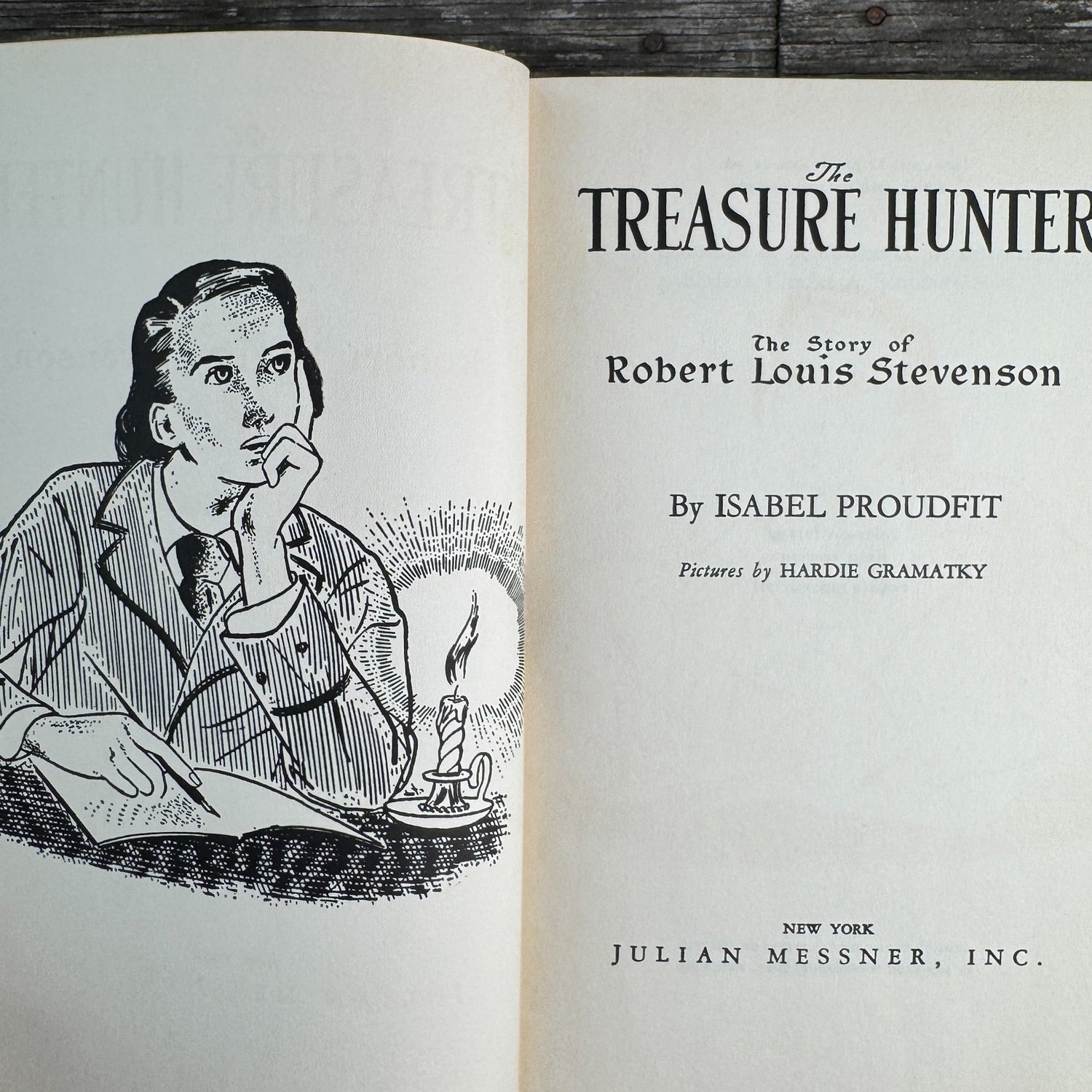 The Treasure Hunter: The Story of Robert Louis Stevenson, 1939 - Pretty Old Books