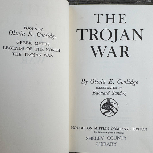 The Trojan War, Olivia Coolidge, Young Readers Edition, 1952 Hardcover - Pretty Old Books