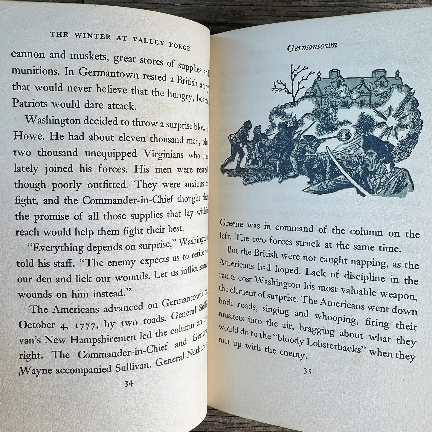 The Winter at Valley Forge, F. Van Wyck Mason, 1953, Landmark Books Edition - Pretty Old Books