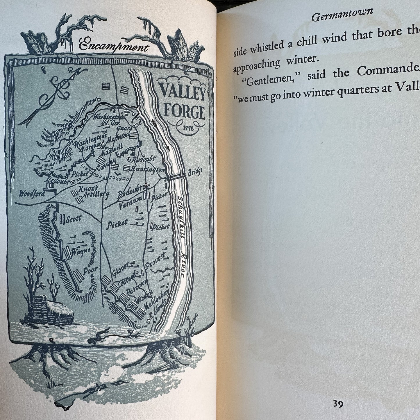 The Winter at Valley Forge, F. Van Wyck Mason, 1953, Landmark Books Edition - Pretty Old Books