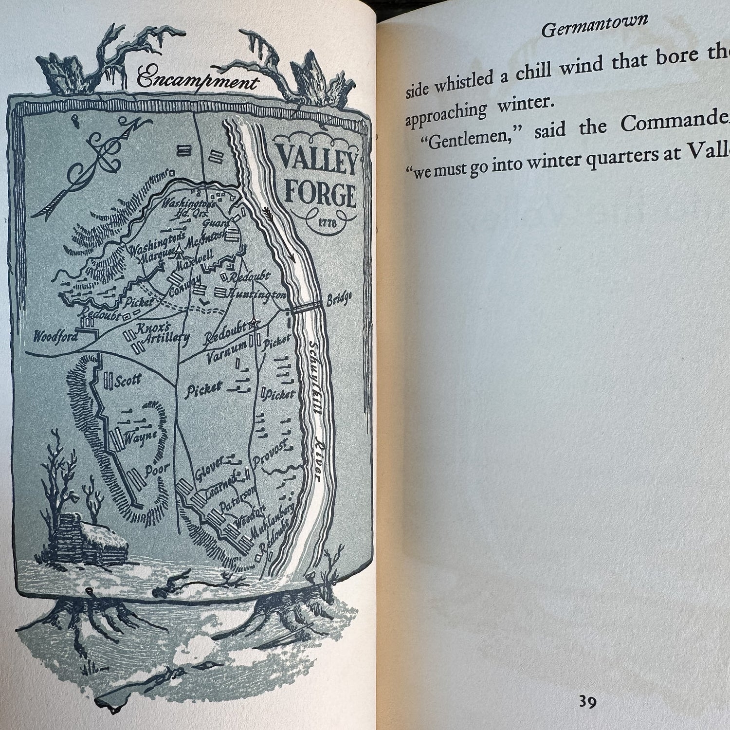 The Winter at Valley Forge, F. Van Wyck Mason, 1953, Landmark Books Edition - Pretty Old Books