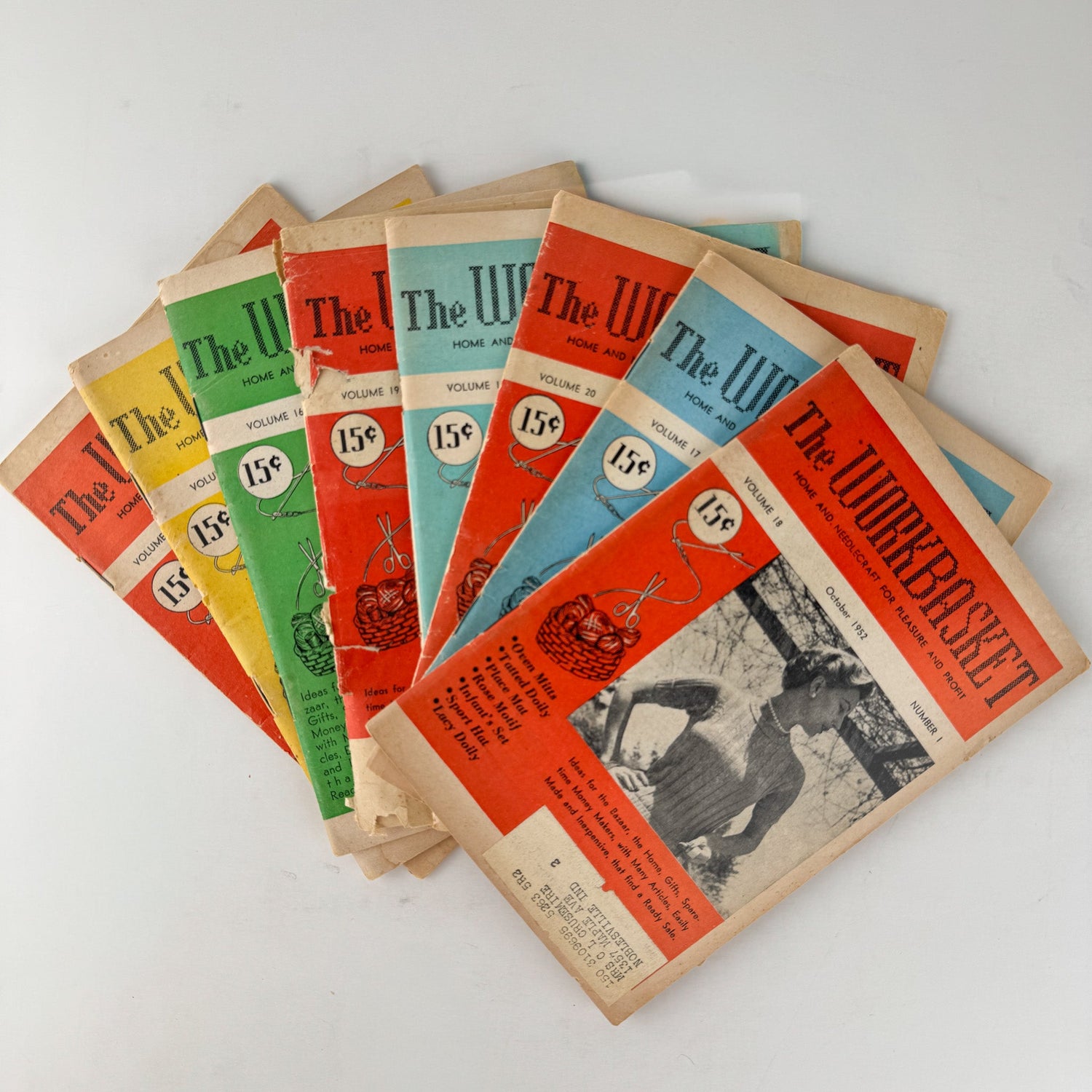 The Workbasket Magazine, Mid - Century 1950s Crafting, Needlepoint, Maker, Knitting, Cooking, Embroidery, Ephemera, Homemaking - Pretty Old Books