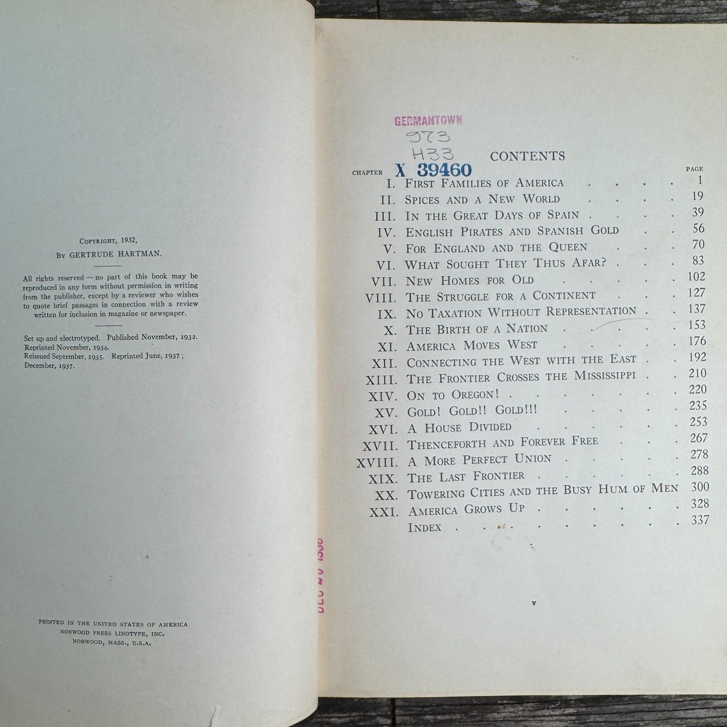 These United States and How They Came to Be, Gertrude Hartman, 1937 - Pretty Old Books