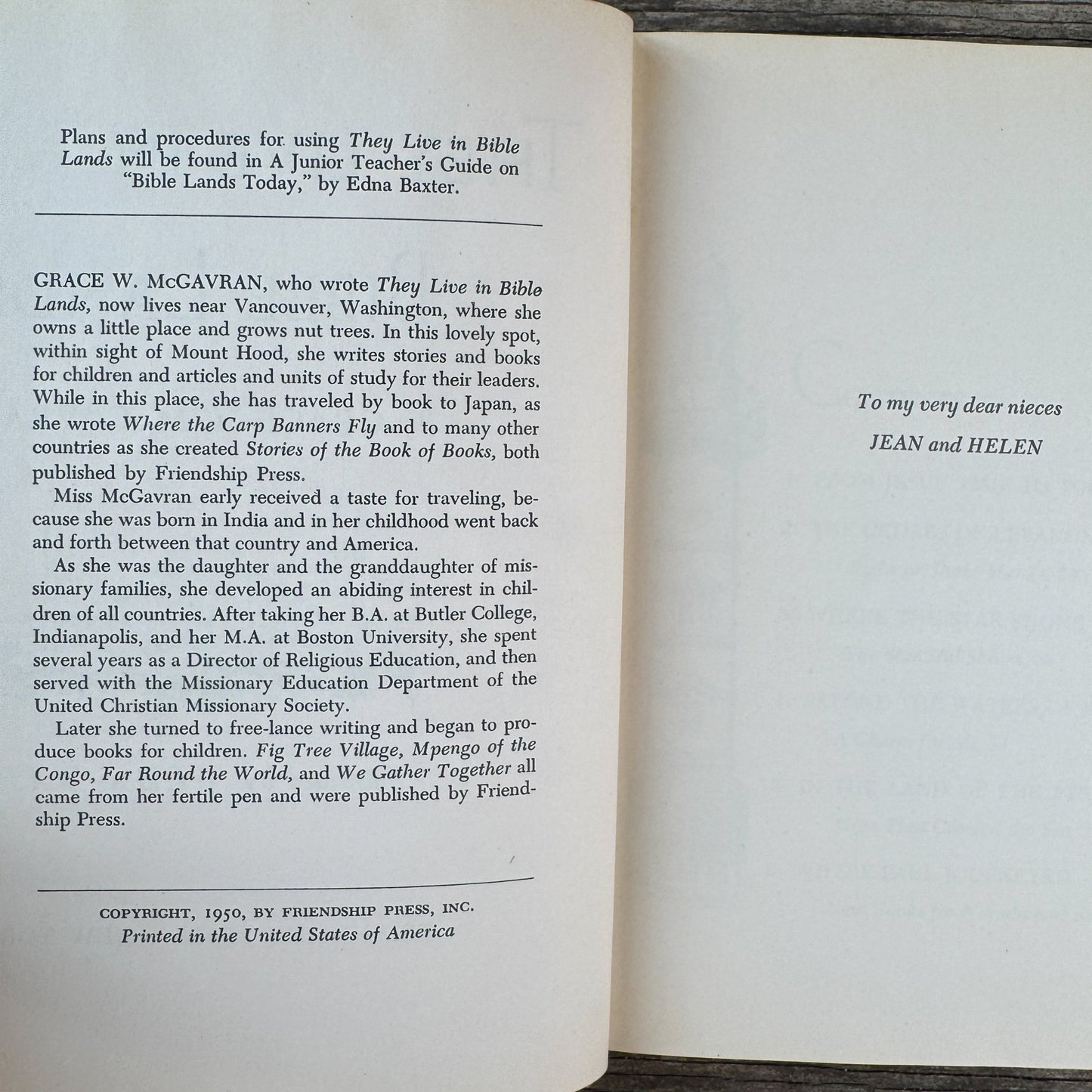 They Live in Bible Lands, Grace W. McGavran, 1950 - Pretty Old Books
