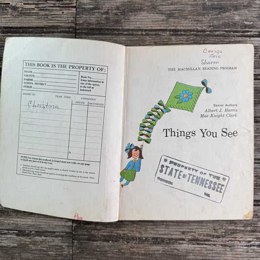 Things You See, 1965 School Primer - Pretty Old Books