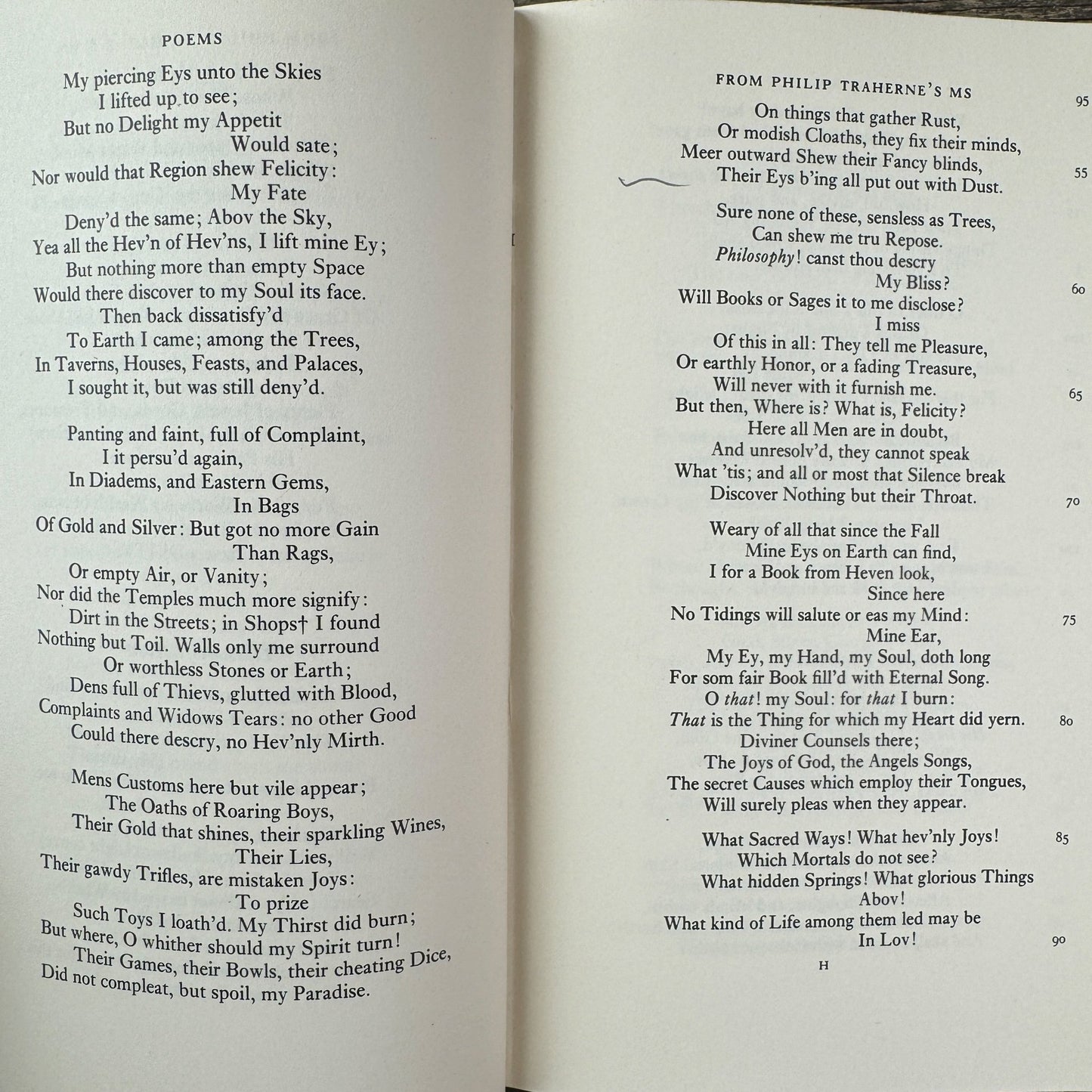 Thomas Traherne: Poems, Centuries and Three Thanksgivings, Edited by Anne Ridler, 1966 - Pretty Old Books